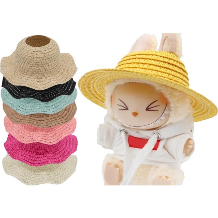 Conjunto 3 Sombreros Coloridos Labubu para Muñecas 17cm