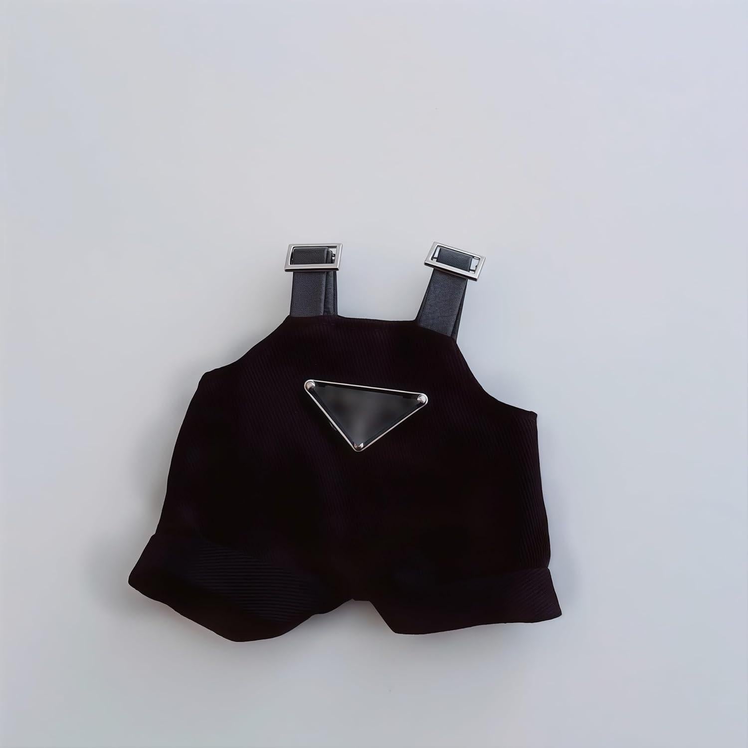 Conjunto Ropa Premium para Muñecas Labubu 17cm - Sombrero Rosa y Overoles