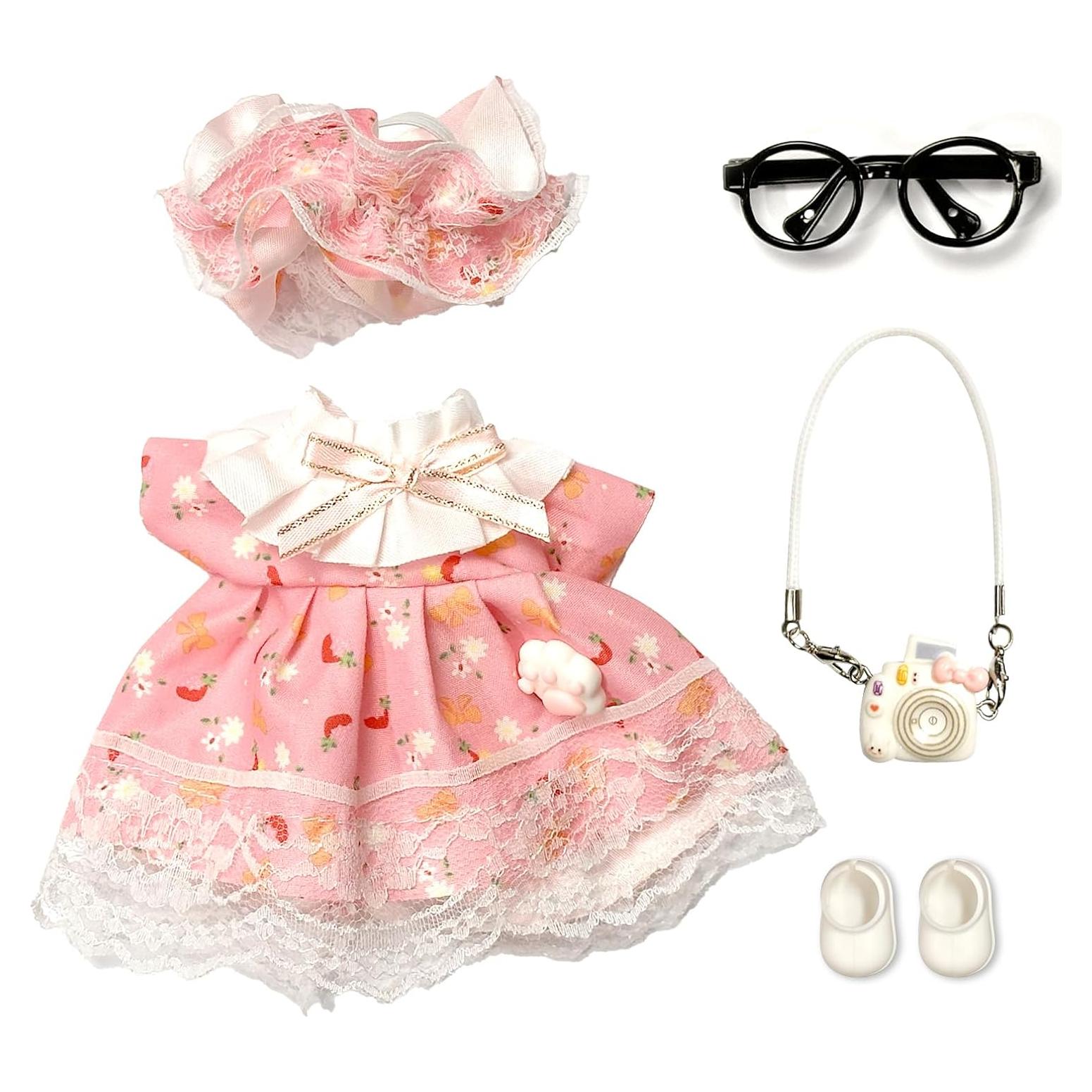 Conjunto de Ropa de Muñeca de 17cm Jwatch - 5 Piezas Rosa