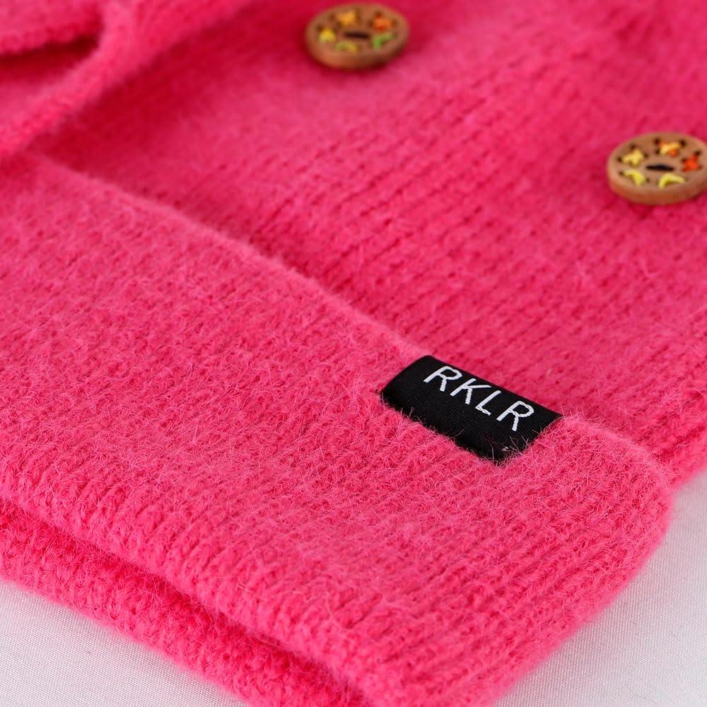 Gorro de Invierno para Mujeres Y2K - Conejo Crochet Negro