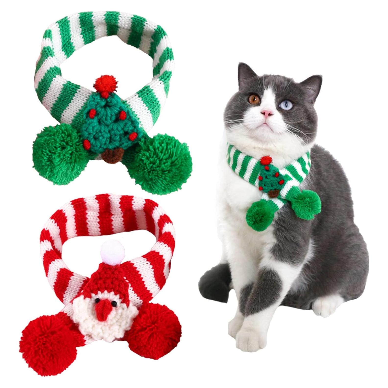 Bufanda Navideña para Mascotas Kunyeah - 2 Piezas, Pequeña