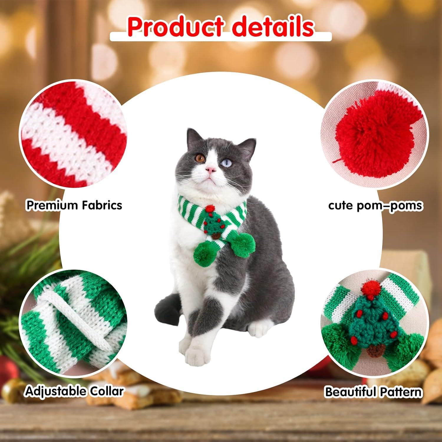 Bufanda Navideña para Mascotas Kunyeah - 2 Piezas, Pequeña