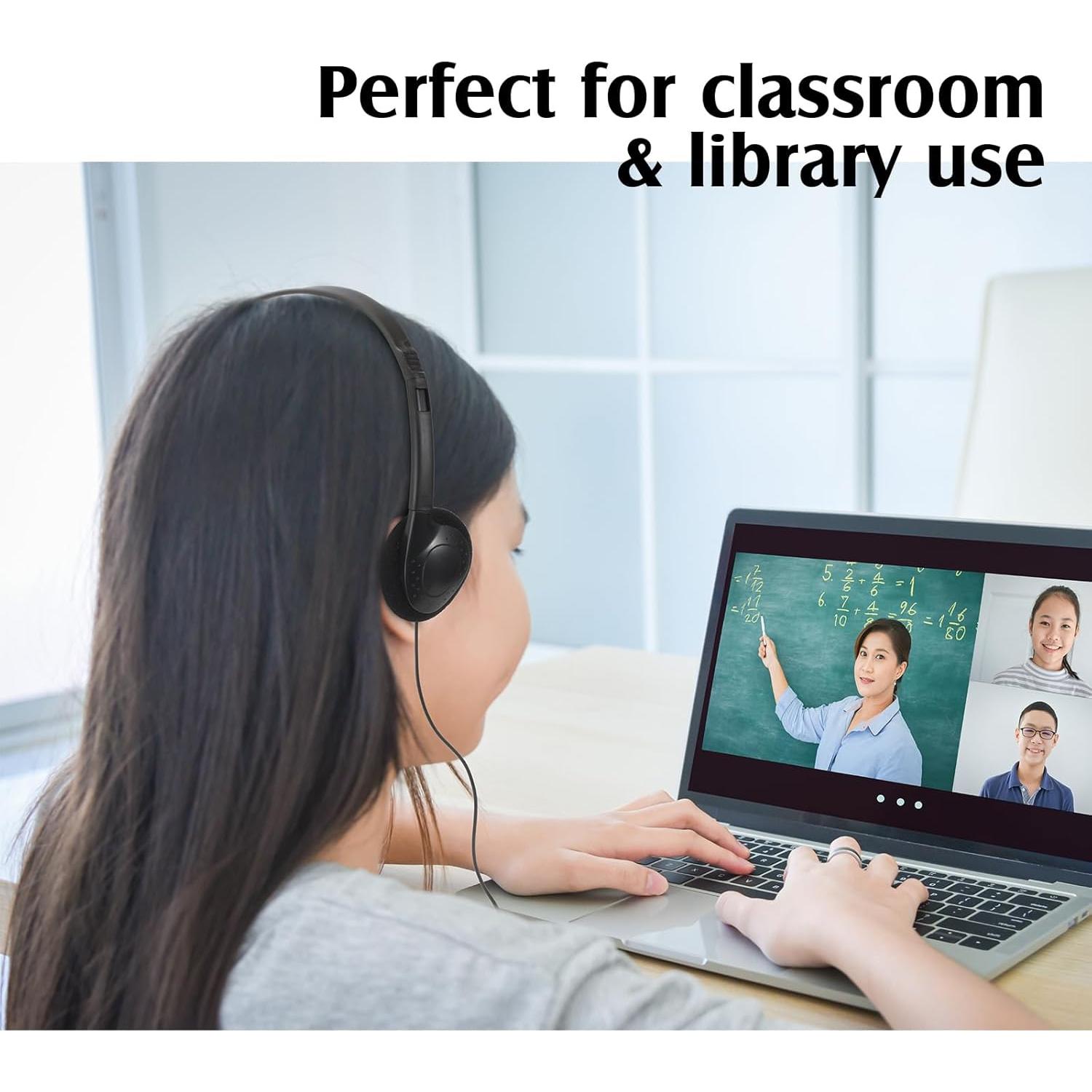 Auriculares Flutesan para Niños y Adultos - 20 Paquetes Negro