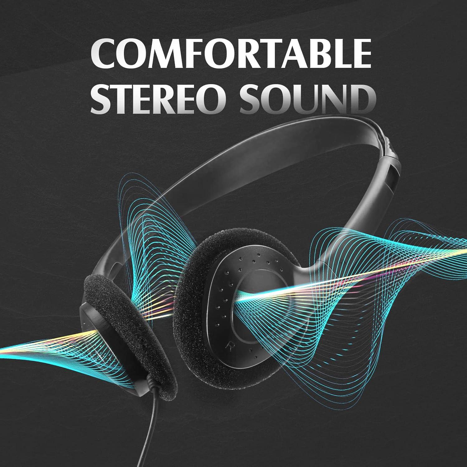 Auriculares Flutesan para Niños y Adultos - 20 Paquetes Negro