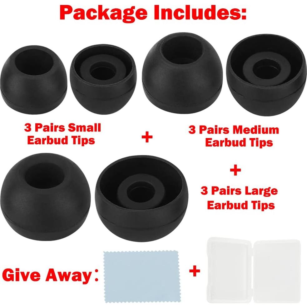 Consejos de Reemplazo de Auriculares Silicona DMZHY 9 Pares SML