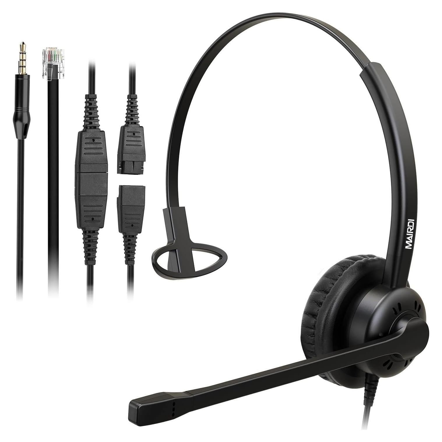 Auricular MAIRDI Monaural con Micrófono y Cancelación de Ruido