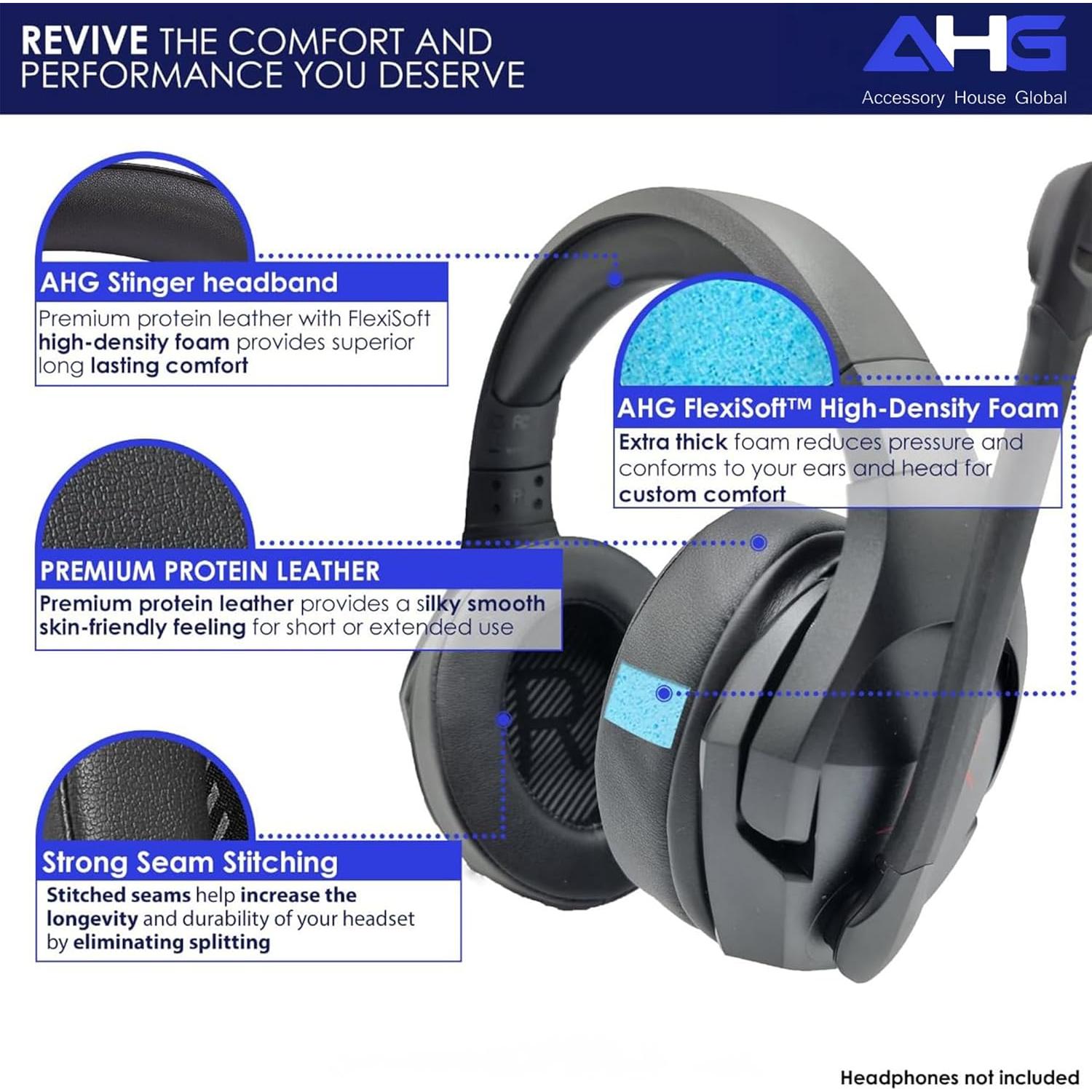 Almohadillas de Reemplazo AHG para Auriculares HyperX Cloud Stinger