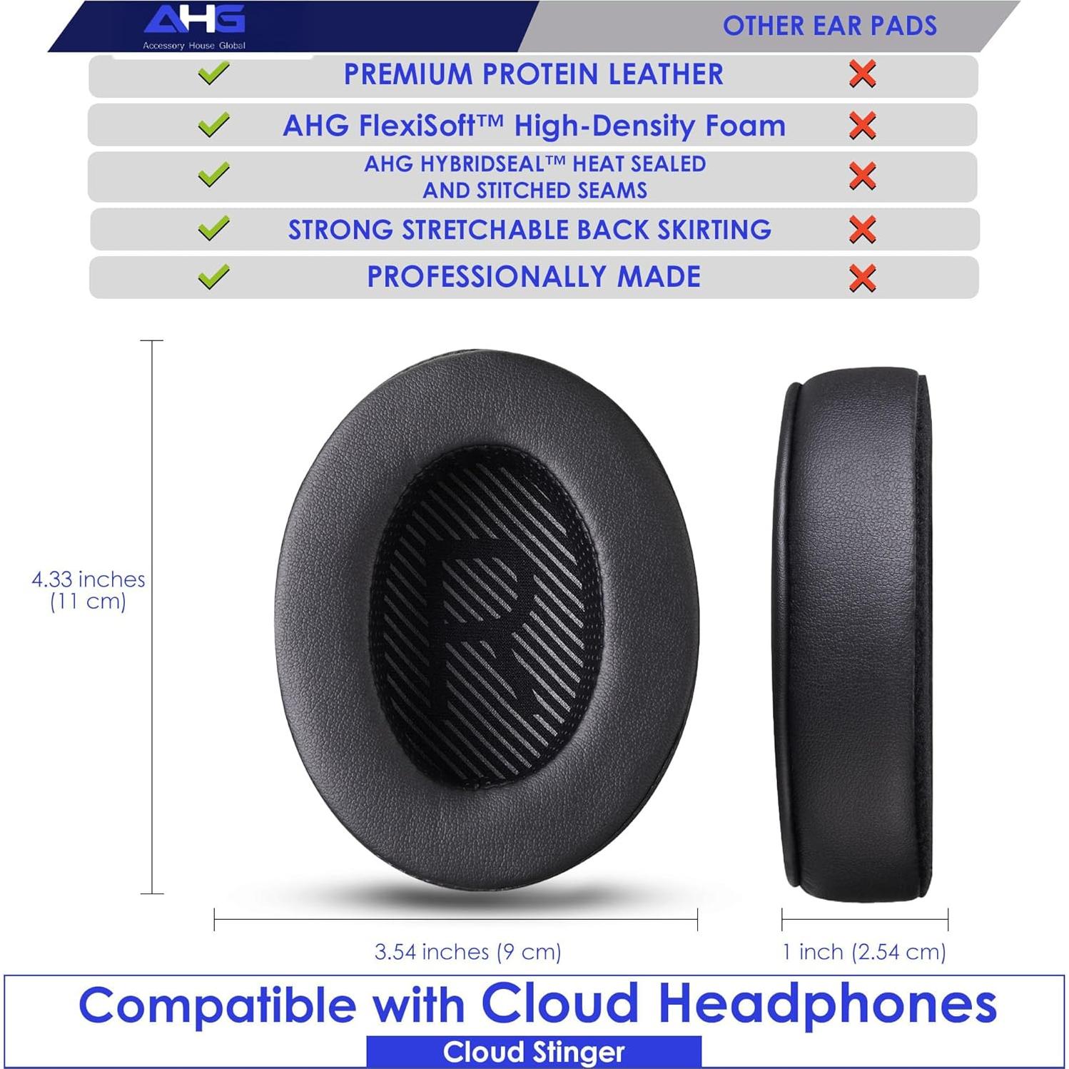 Almohadillas de Reemplazo AHG para Auriculares HyperX Cloud Stinger