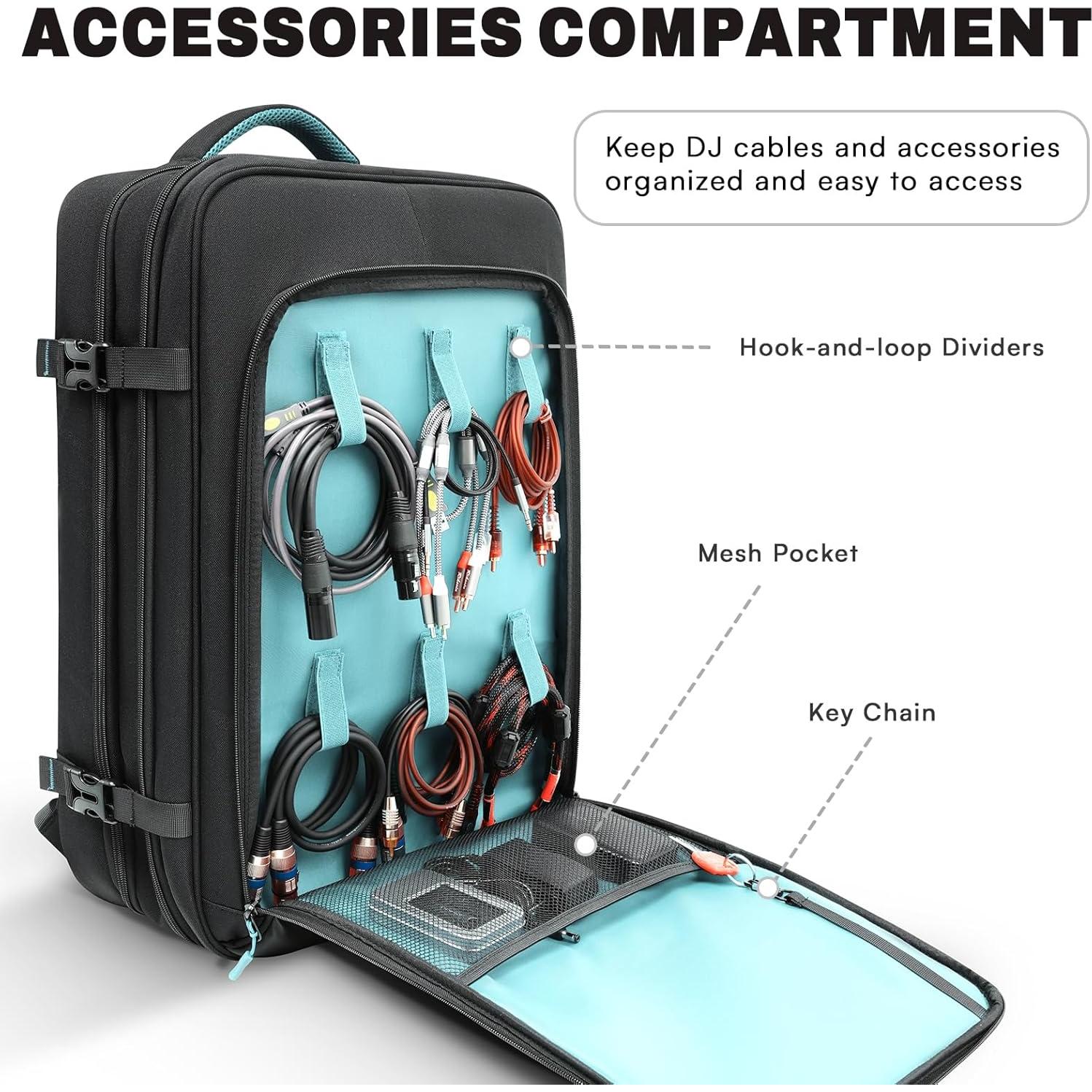 Bolsa DJ Aurotier para DDJ-FLX4/200/400/REV1, 17" Laptop