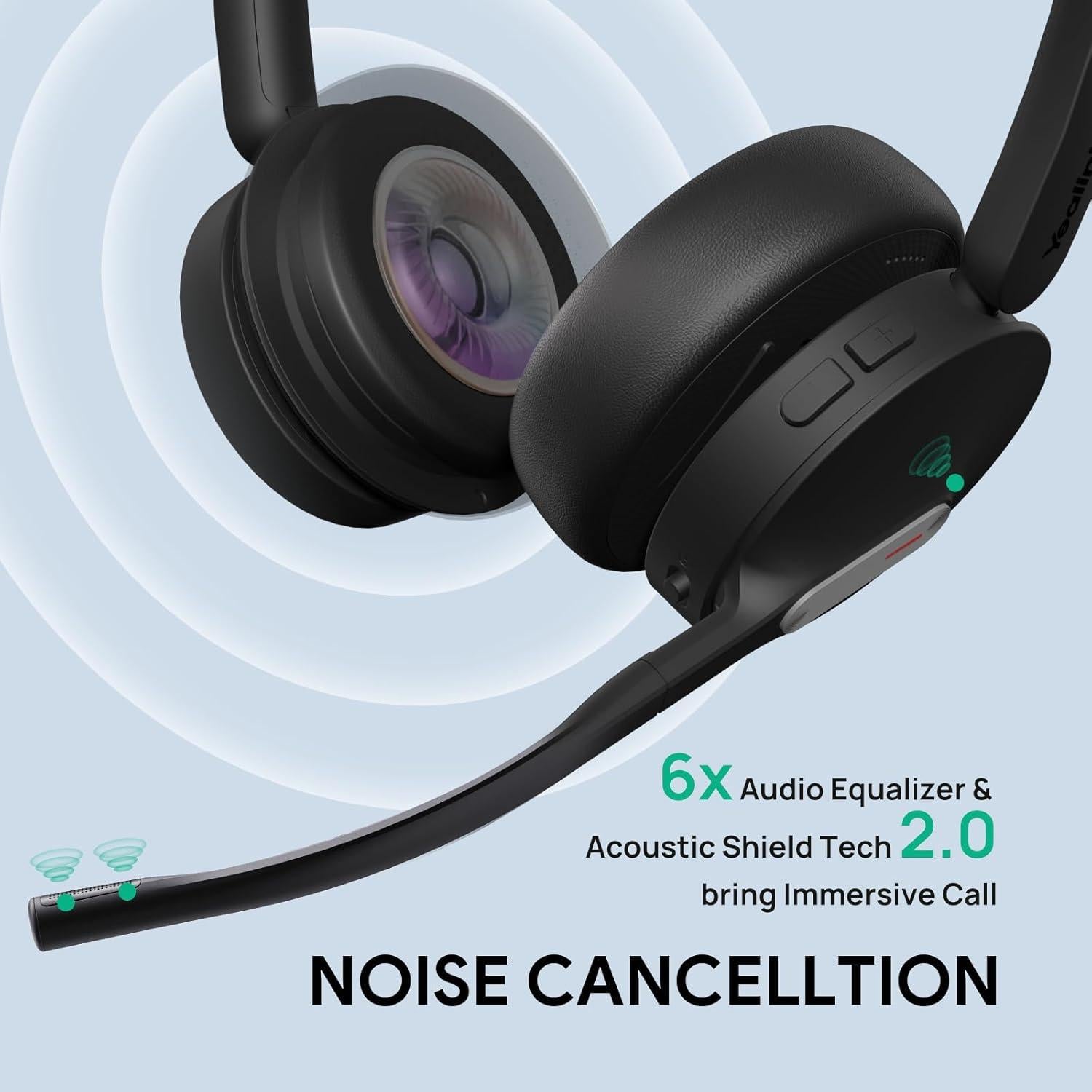 Auriculares Inalámbricos Yealink WH64 DECT Mono 150m 26h