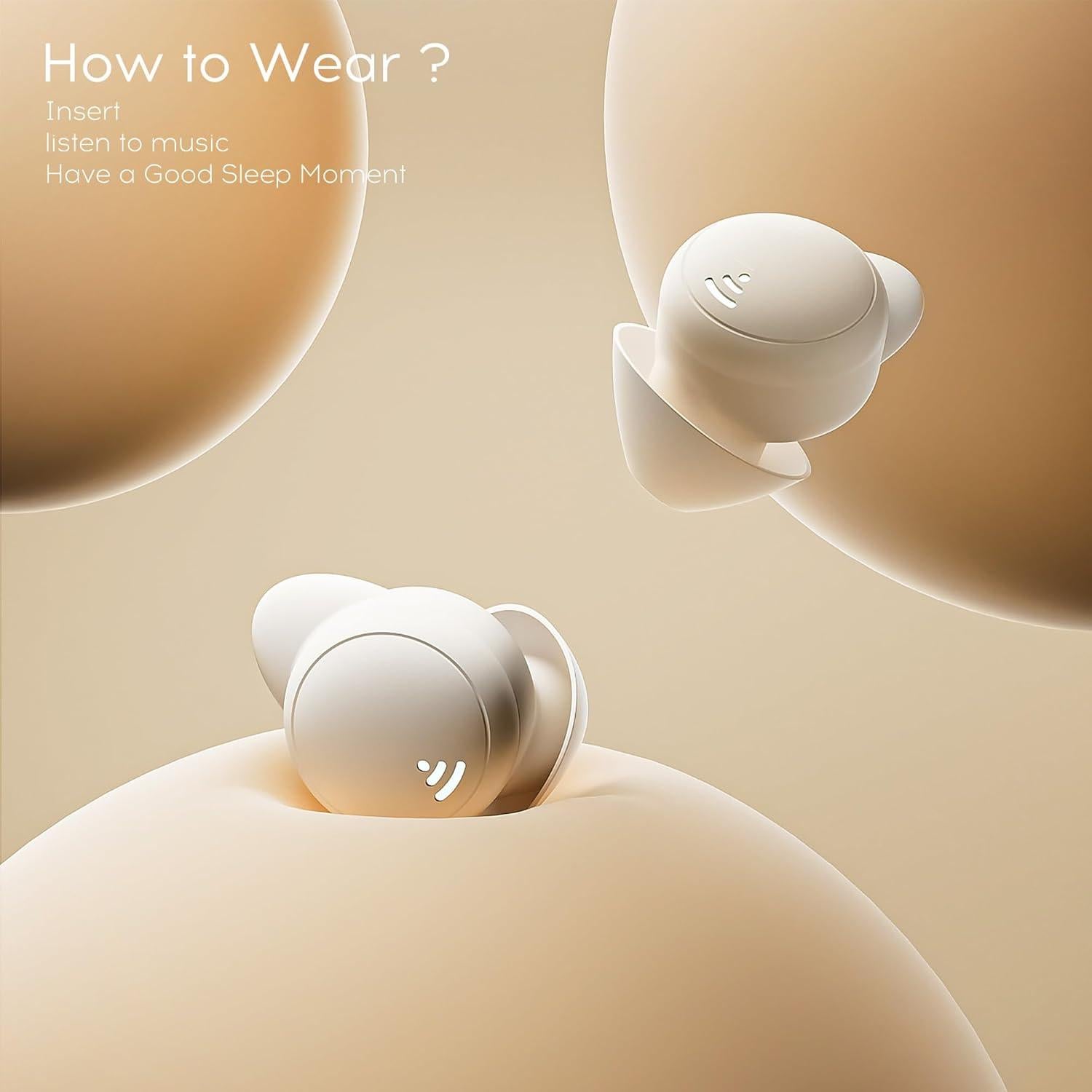 Auriculares para dormir Sunvito S20 Bluetooth 5.3 Beige