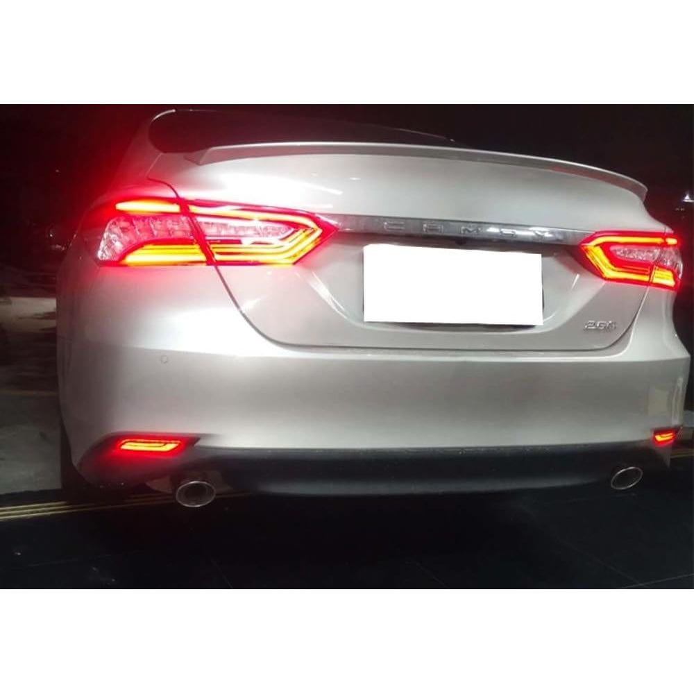 Luces Reflectoras LED Rojas iJDMTOY para Toyota Camry 2018+
