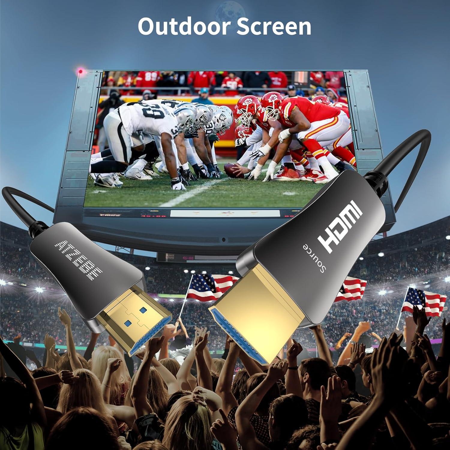 Cable HDMI de fibra óptica 2m ATZEBE 4K 60Hz HDR 18Gbps