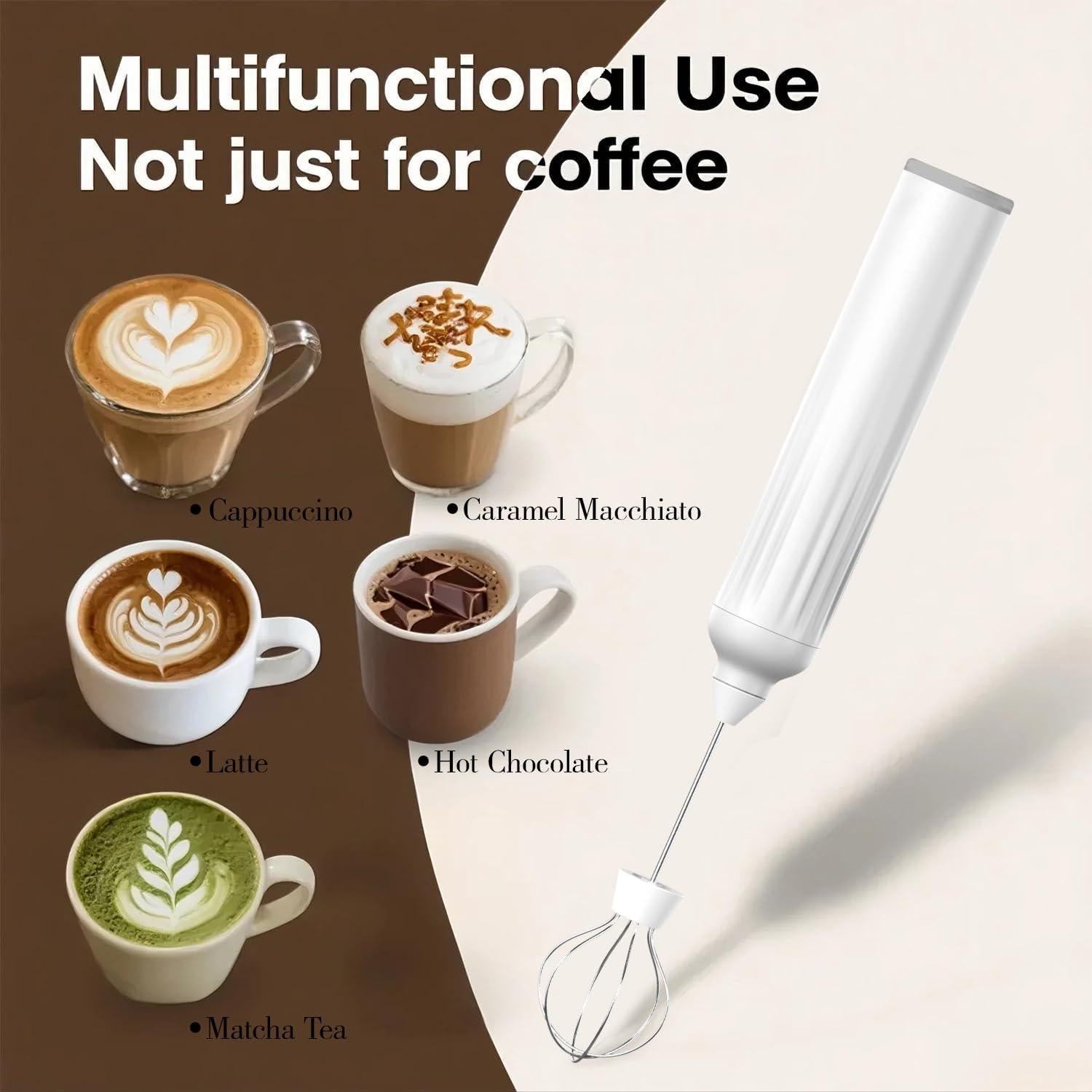 Espumador de Leche Mulli MNP-01 Recargable con Soporte