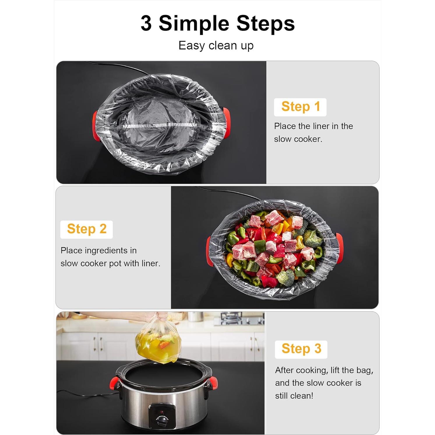 Forros Desechables para Olla de Cocción Lenta SMARTAKE 33x53cm - 10 Piezas