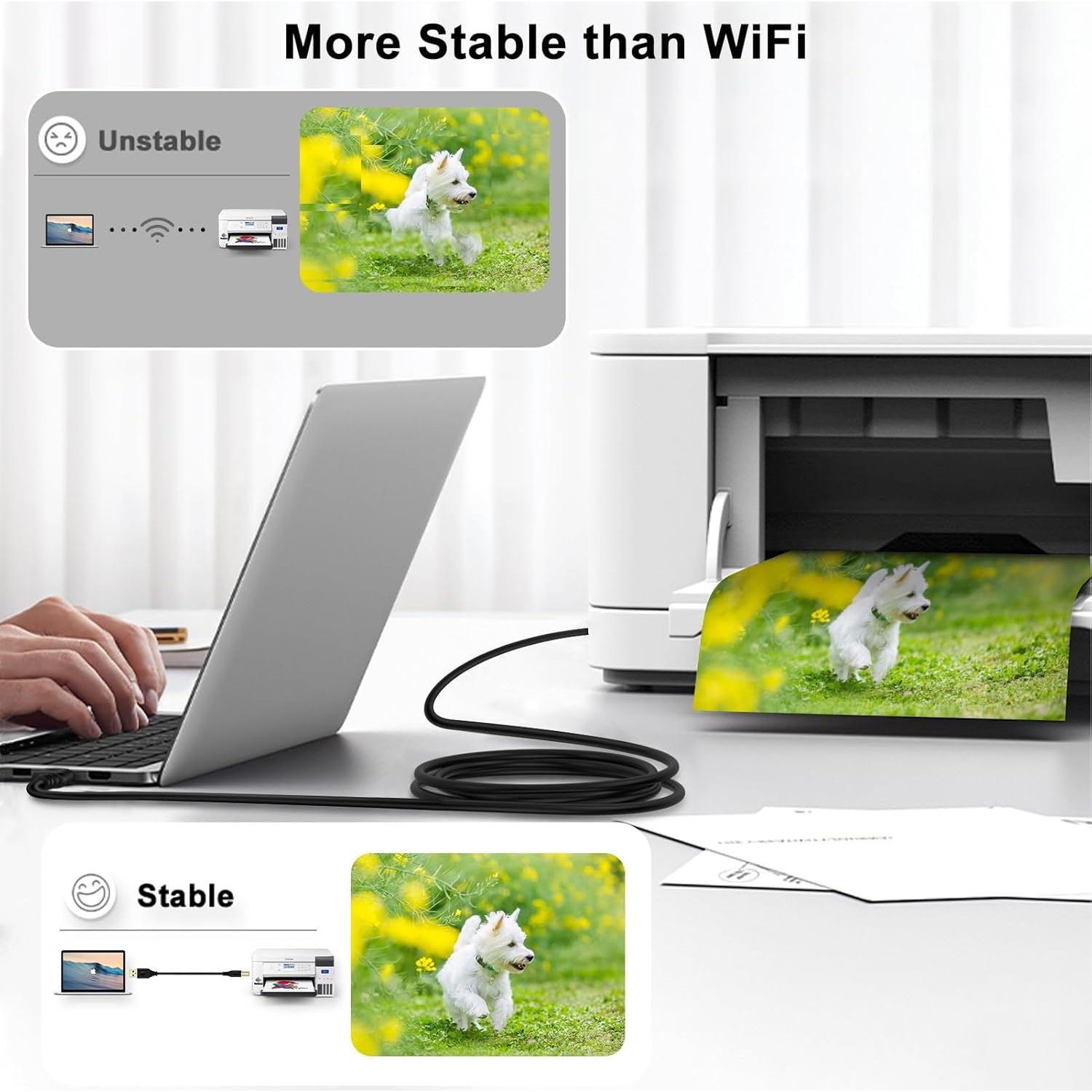 Cable USB 2.0 A a B 1.83 m HP Canon Brother Epson