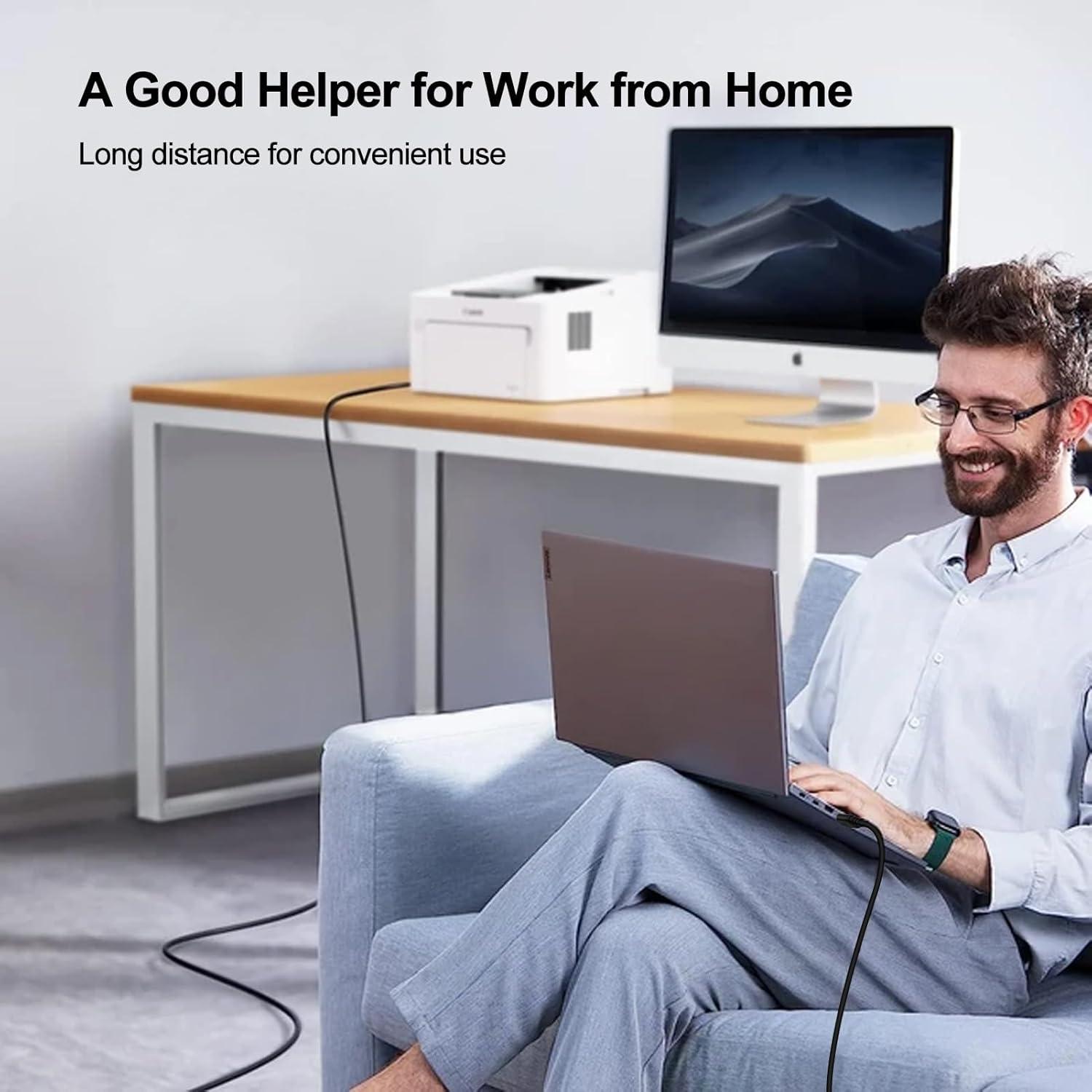 Cable USB 2.0 A a B 1.83 m HP Canon Brother Epson