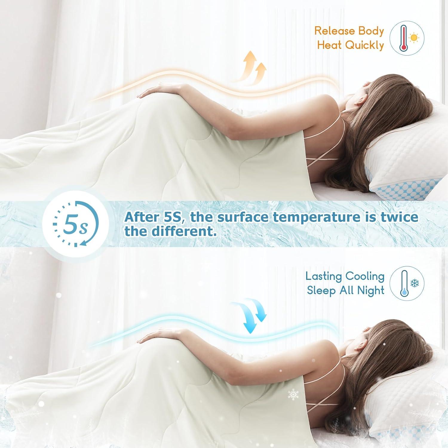 Edredón Refrigerante EASELAND Twin Beige 228.6x172.7 cm