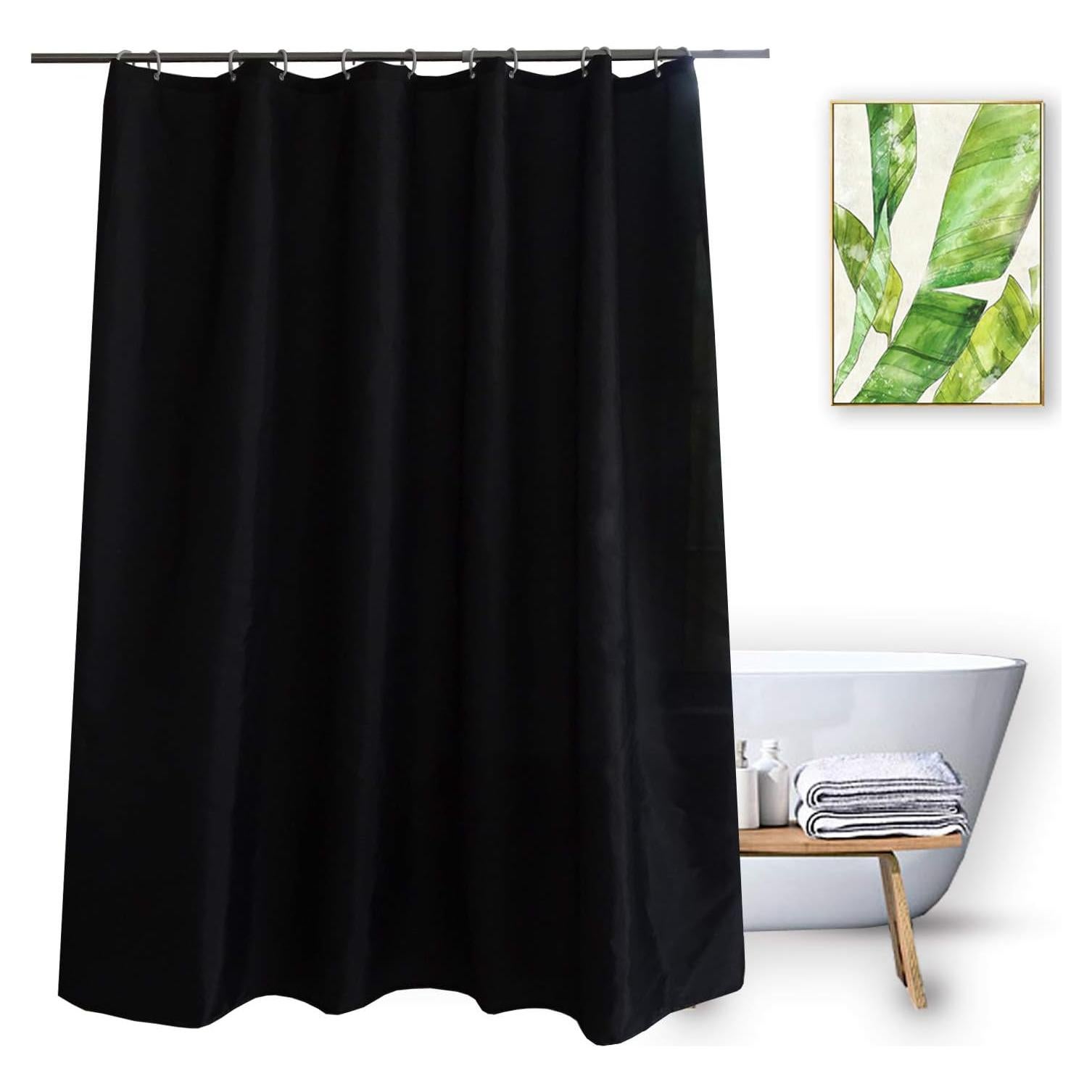 Cortina de Ducha Vosign Negra 180 x 150 cm Repelente al Agua