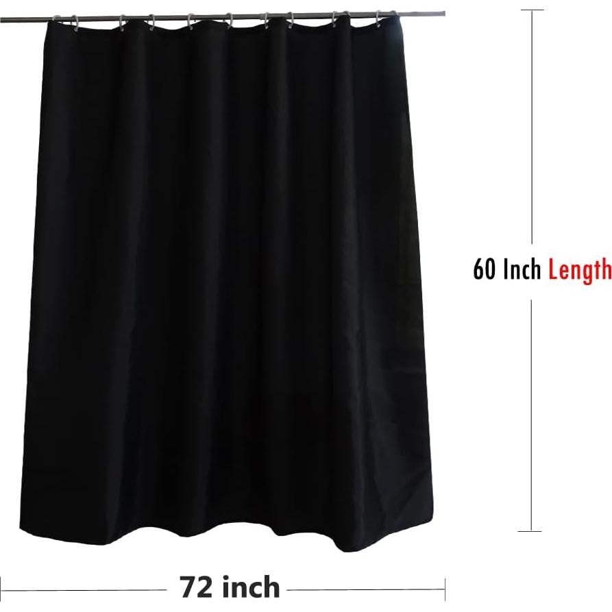 Cortina de Ducha Vosign Negra 180 x 150 cm Repelente al Agua
