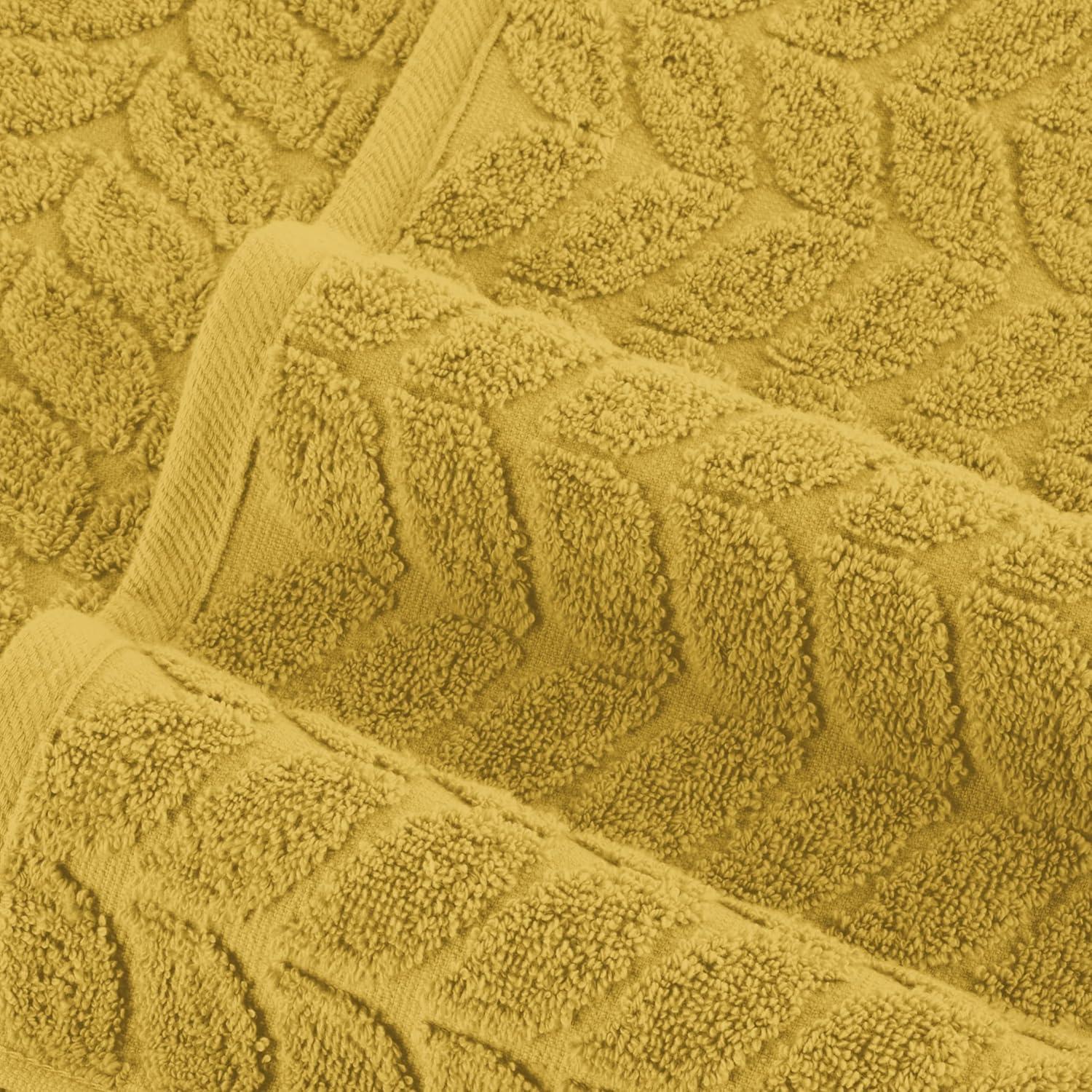 Conjunto de Toallas de Lujo 6 Piezas Algodón Turco 100% Oro Ámbar