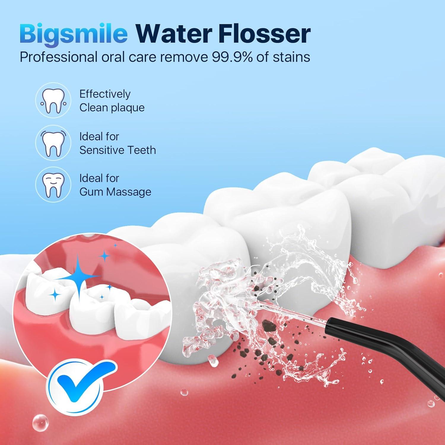 Irrigador Dental Bigsmile WYL-01G Recargable USB IPX7 200ml