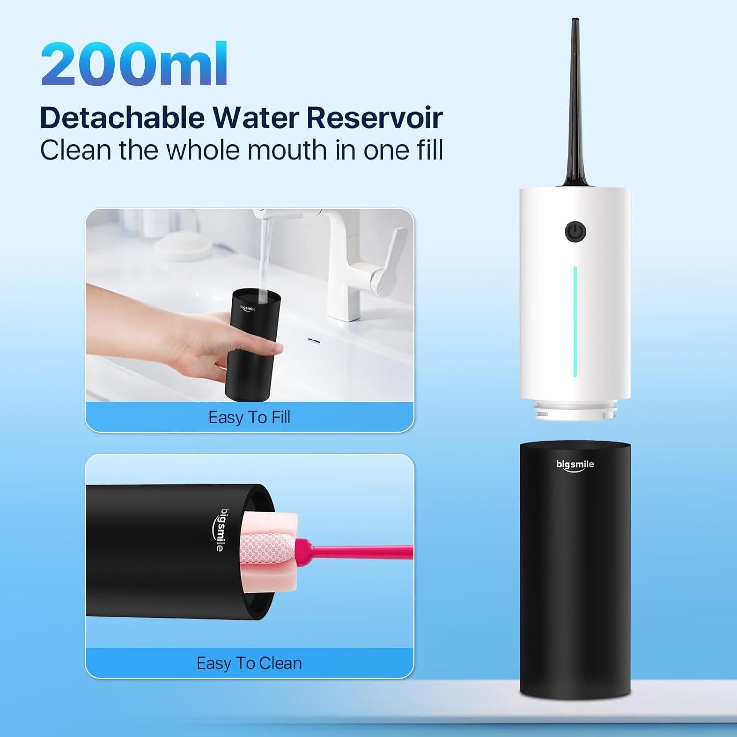 Irrigador Dental Bigsmile WYL-01G Recargable USB IPX7 200ml