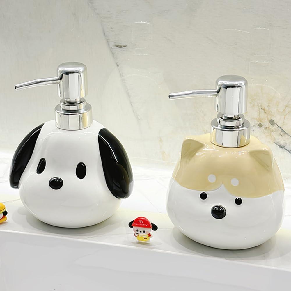 Dispensador de Jabón Cerámica AMYESE Perro 400ml Decoración