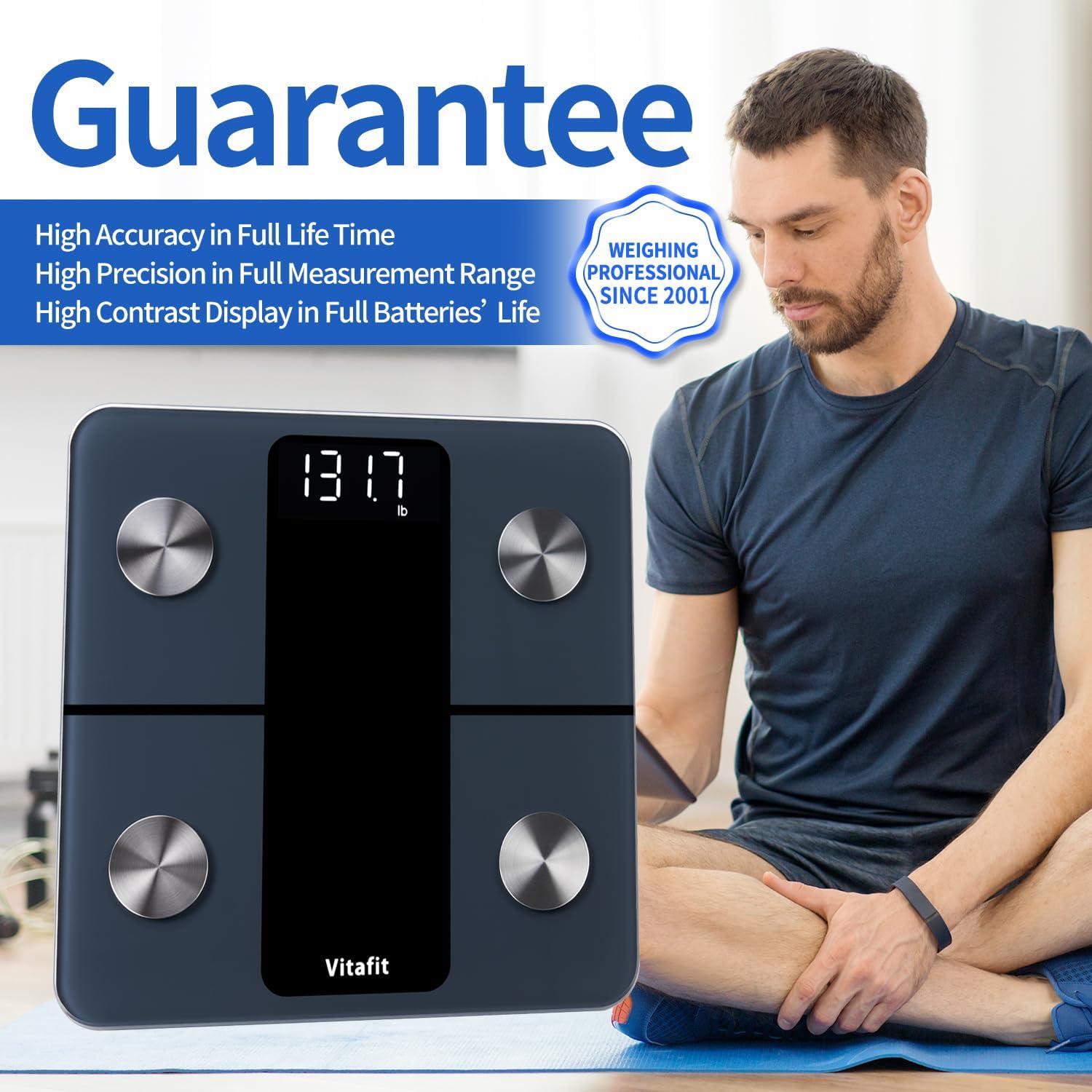 Balanza de Baño Inteligente Vitafit VT701 181kg Grasa IMC