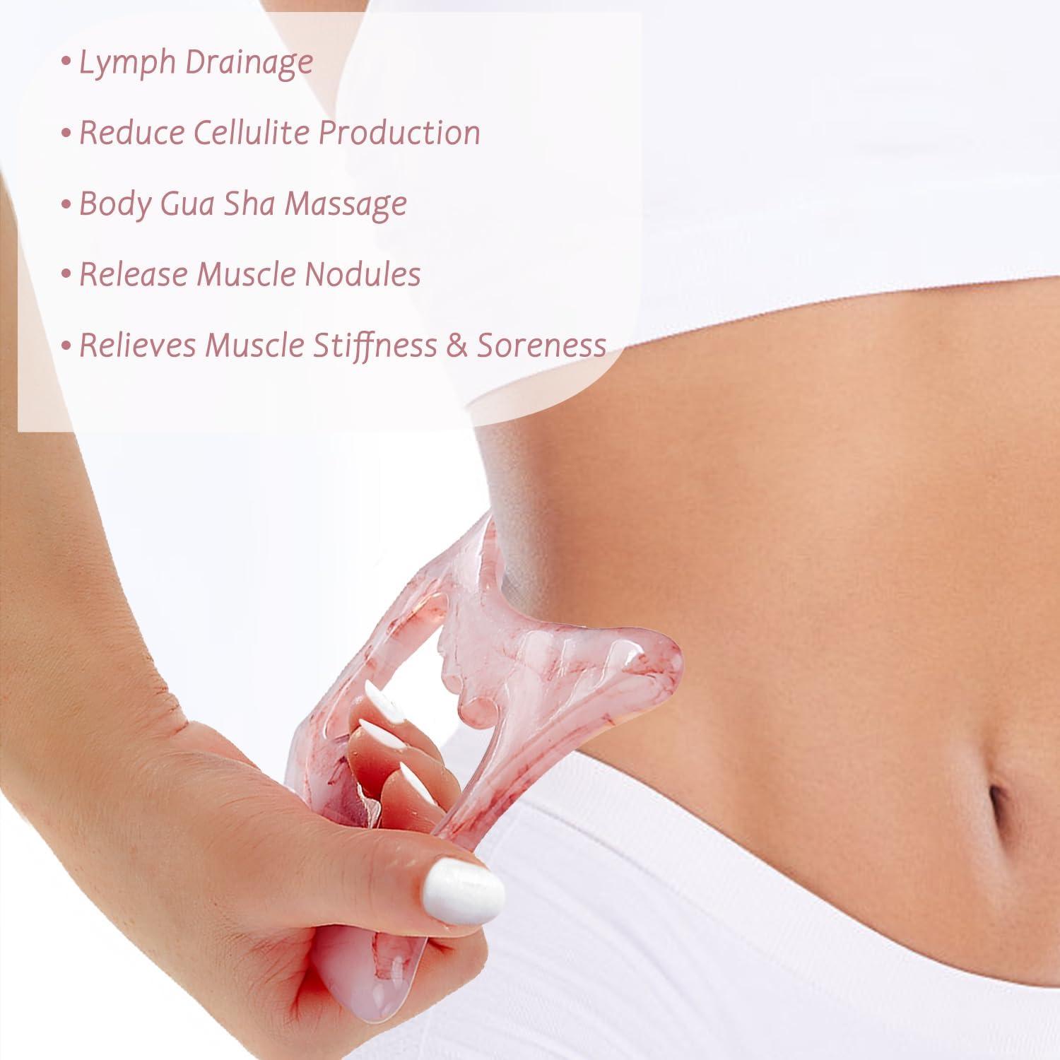 Gua Sha Grande D-Shape iunxkmi para Masaje y Drenaje Linfático