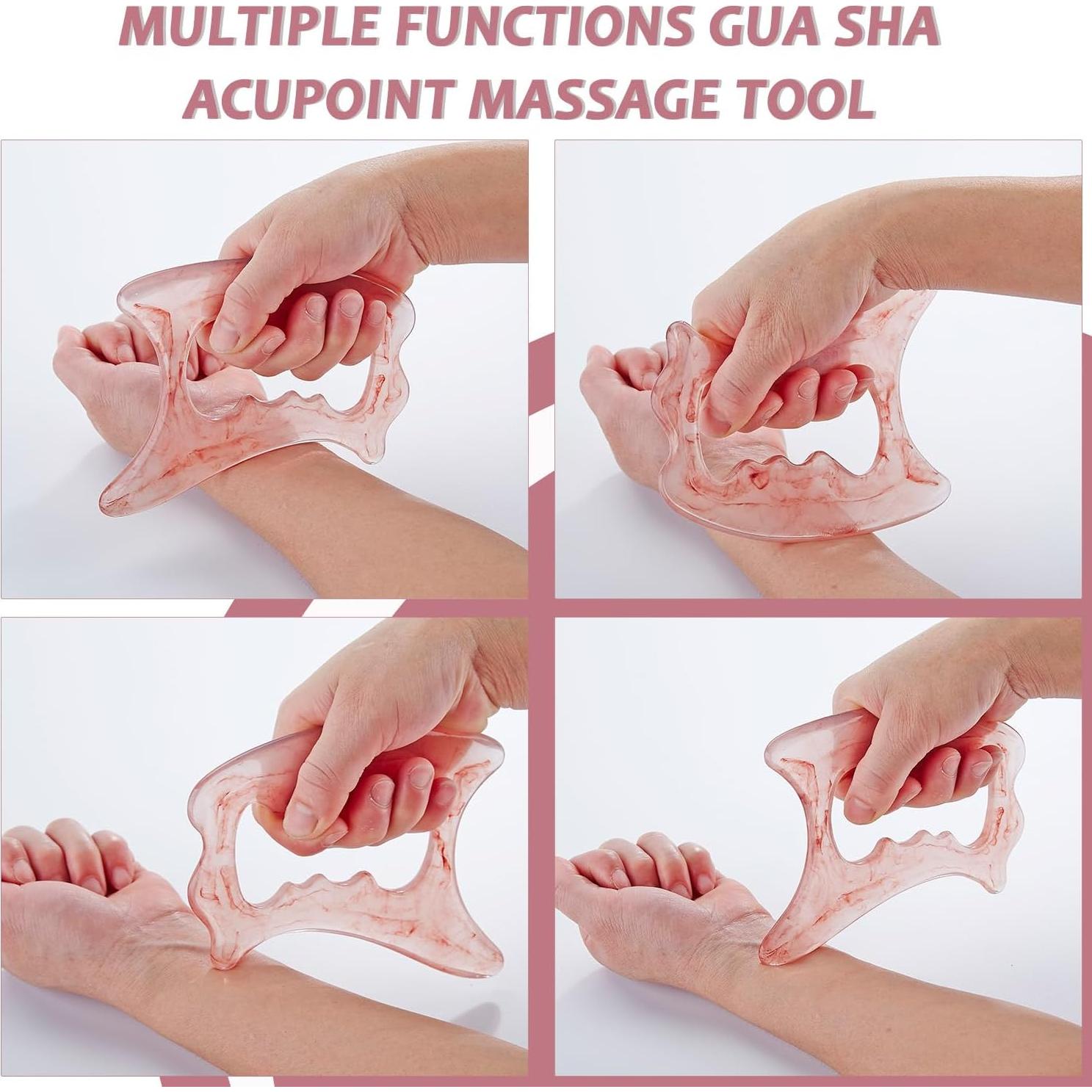 Gua Sha Grande D-Shape iunxkmi para Masaje y Drenaje Linfático