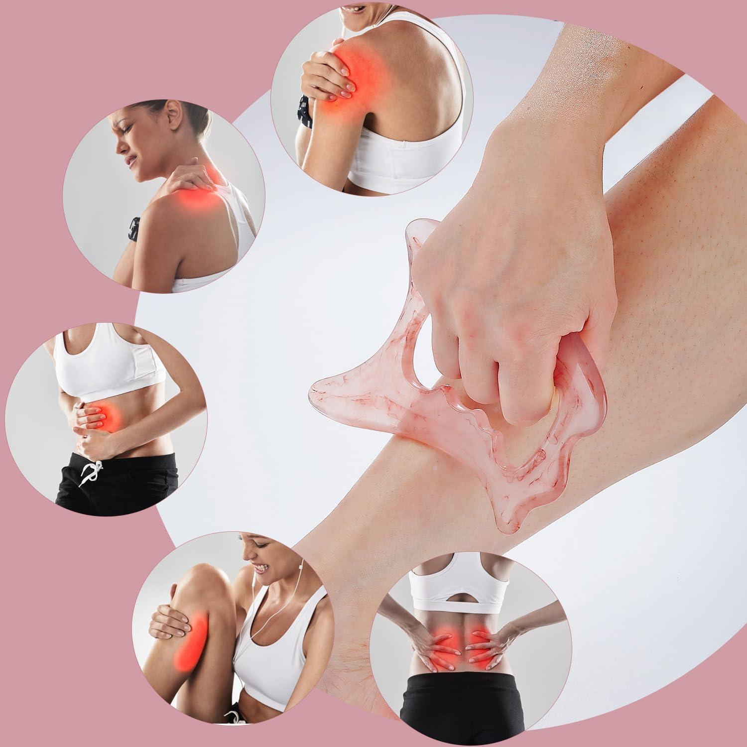 Gua Sha Grande D-Shape iunxkmi para Masaje y Drenaje Linfático
