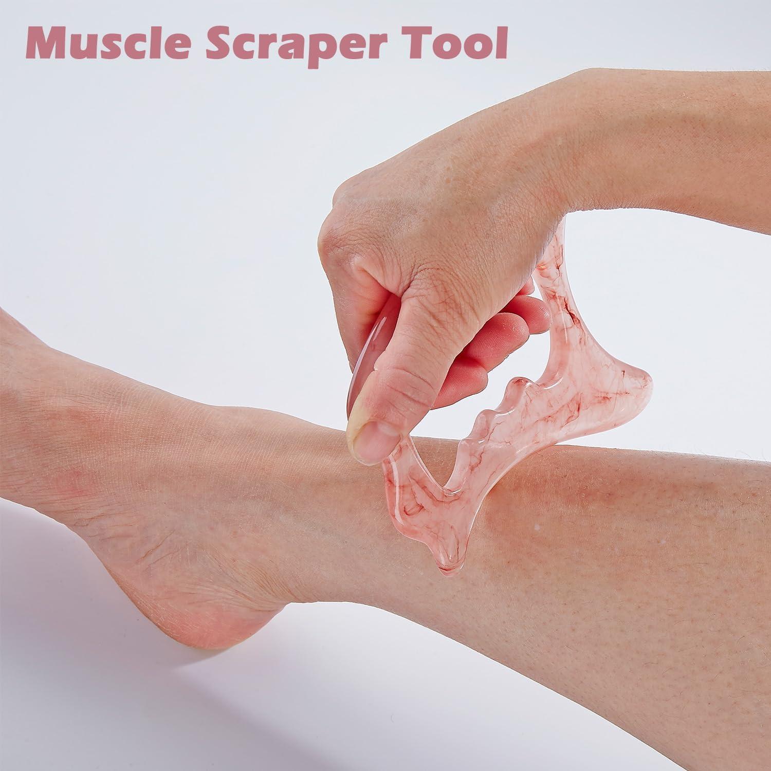 Gua Sha Grande D-Shape iunxkmi para Masaje y Drenaje Linfático