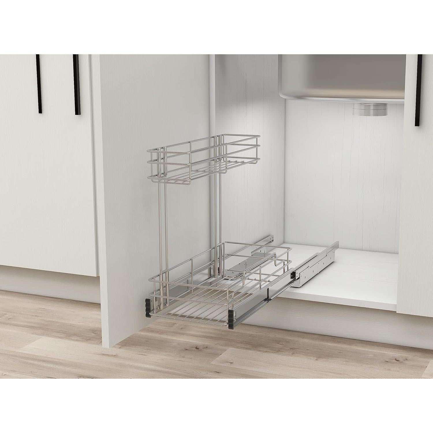 Organizador Bajo Fregadero STORKING 2 Niveles Cromo 40.6 cm