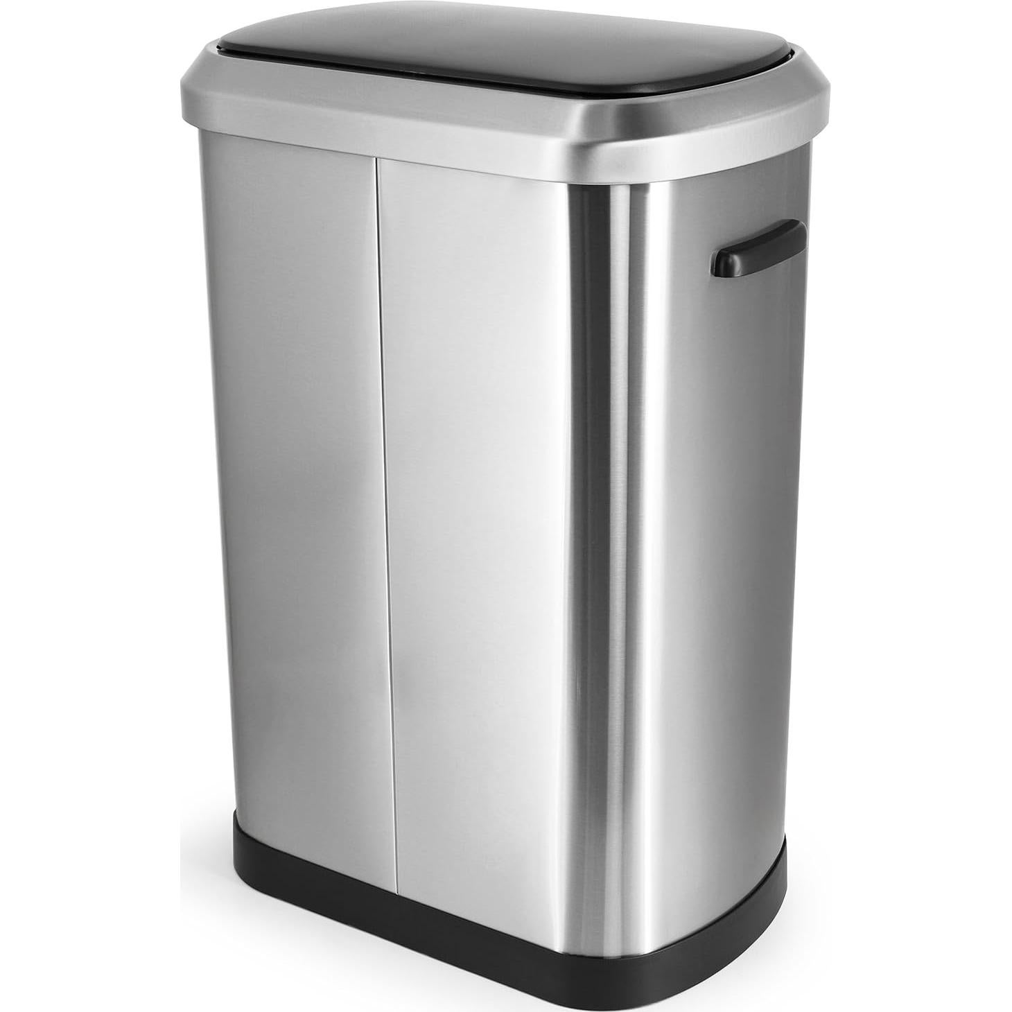 Basurero Automático Elama 50L con Sensor Infrarrojo Plateado