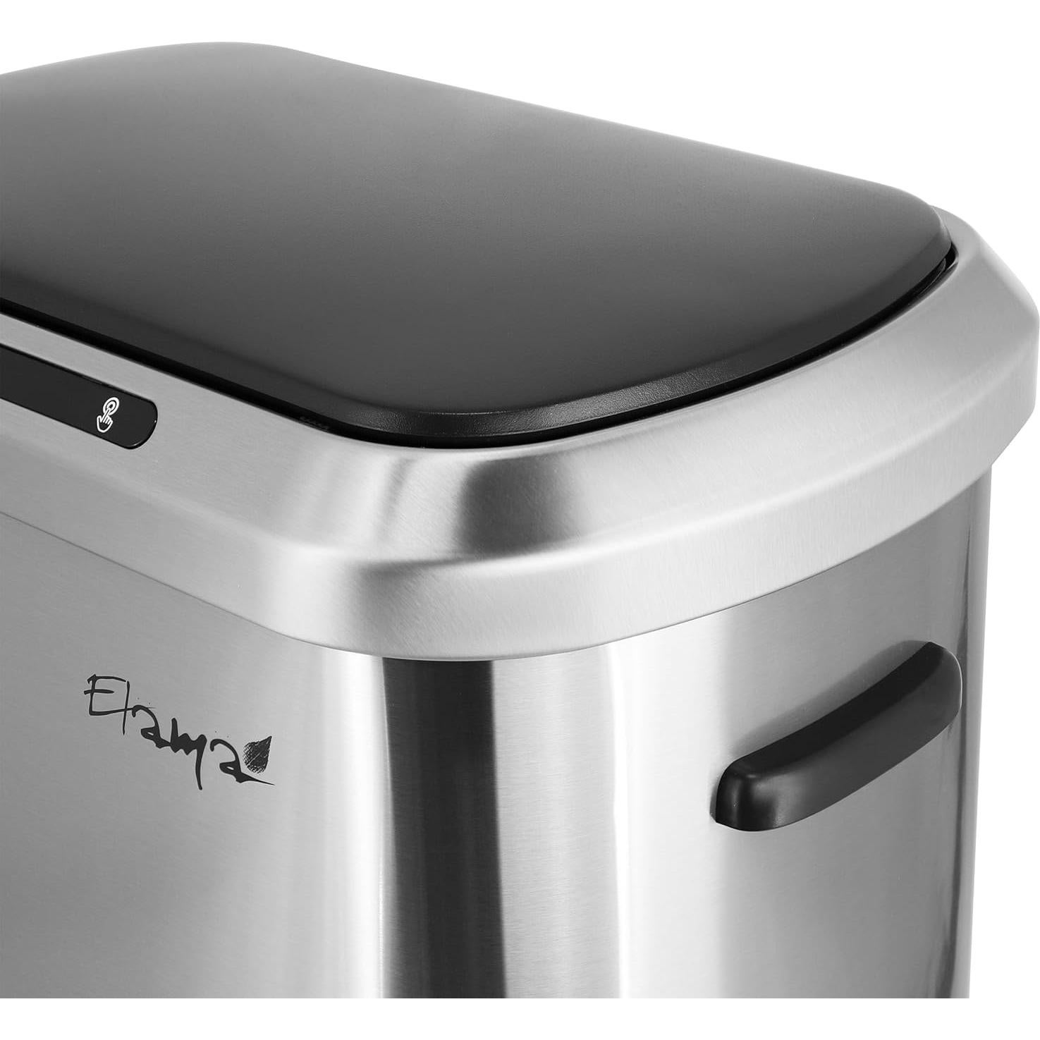 Basurero Automático Elama 50L con Sensor Infrarrojo Plateado
