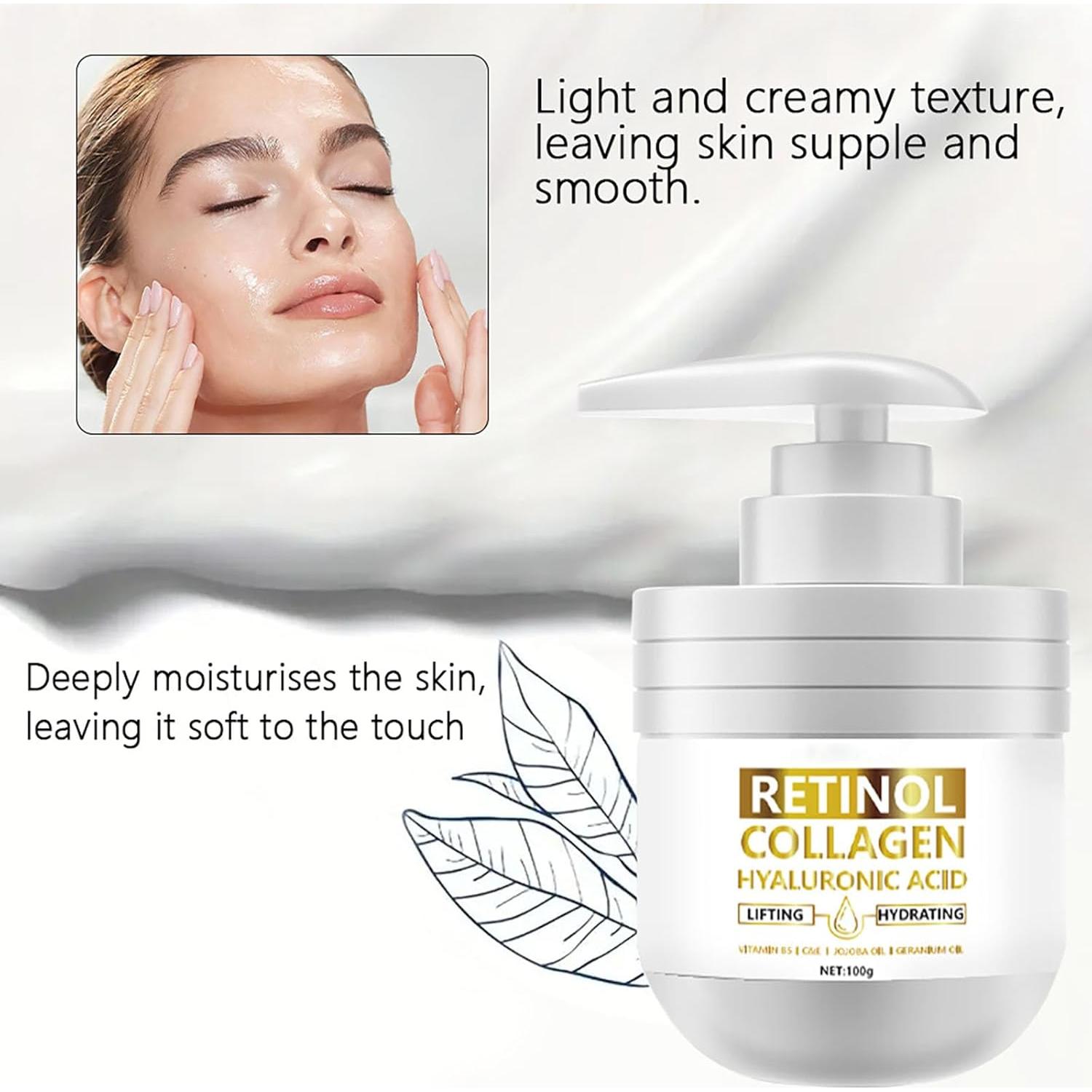 Crema Facial Antienvejecimiento HWM con Retinol y Colágeno 103.5 ml