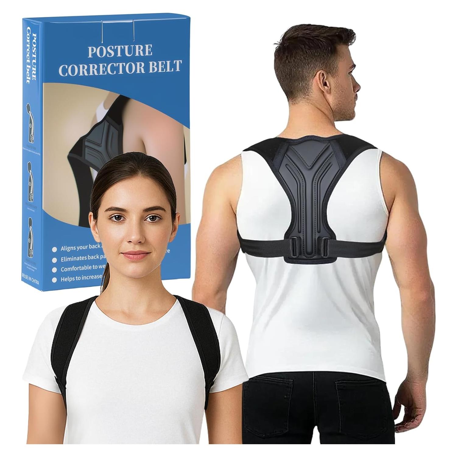 Corrector de Postura ORALSO Ajustable para Espalda - Negro Pequeño