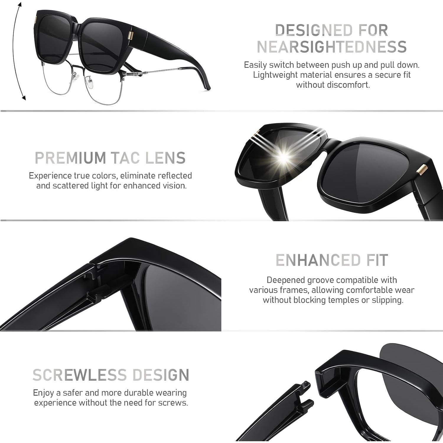 Gafas de Sol Polarizadas HAOLOTA UV400 para Sobre Gafas