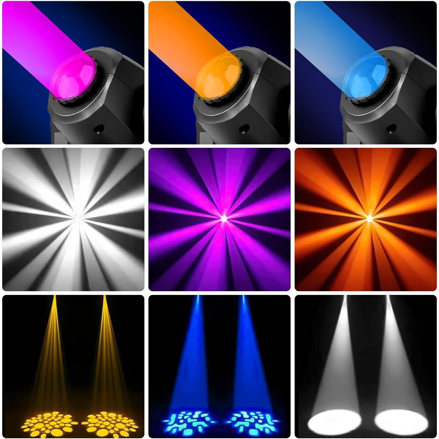 Luces Móviles XPC 60W 8 Gobos 8 Colores DMX para Eventos