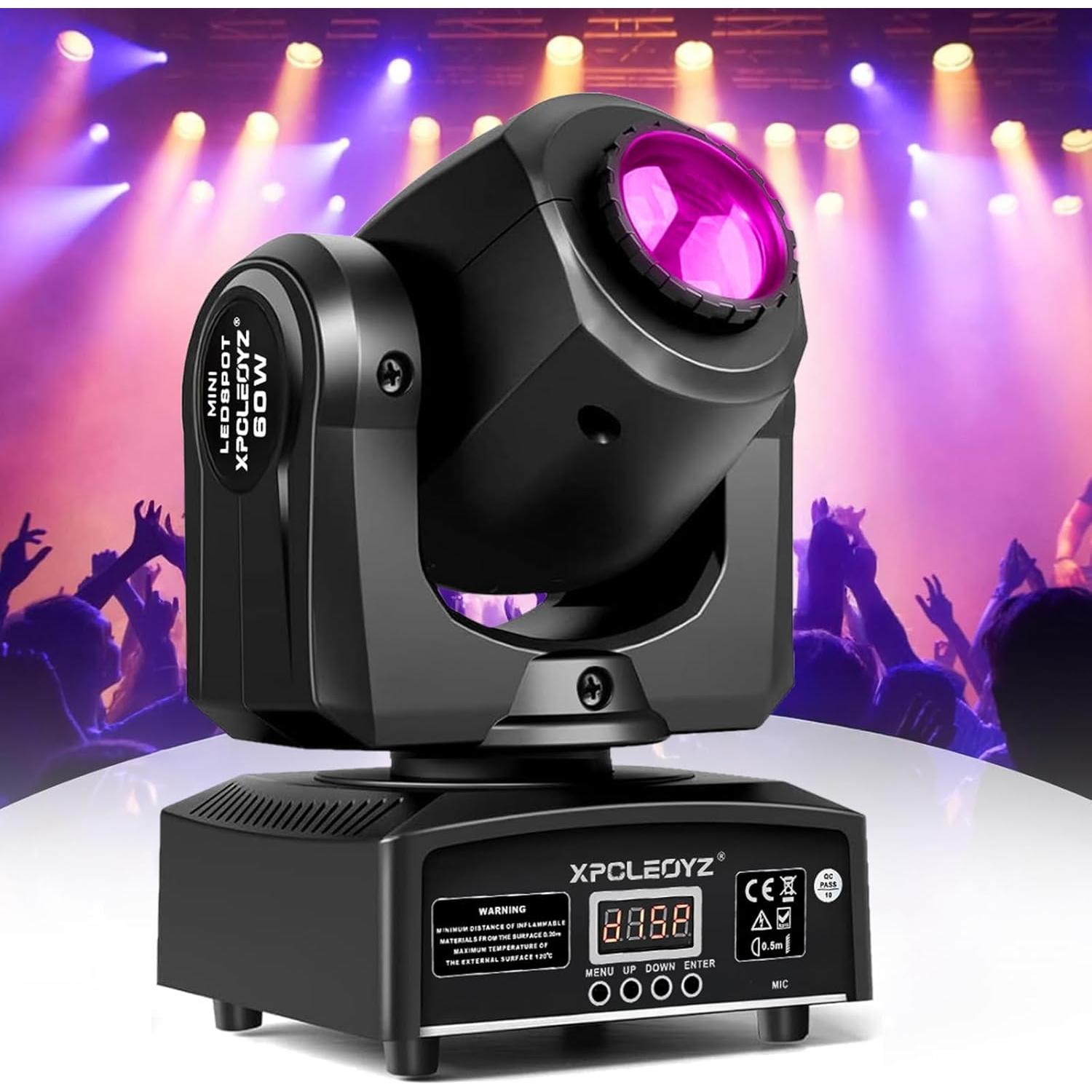 Luces Móviles XPC 60W 8 Gobos 8 Colores DMX para Eventos