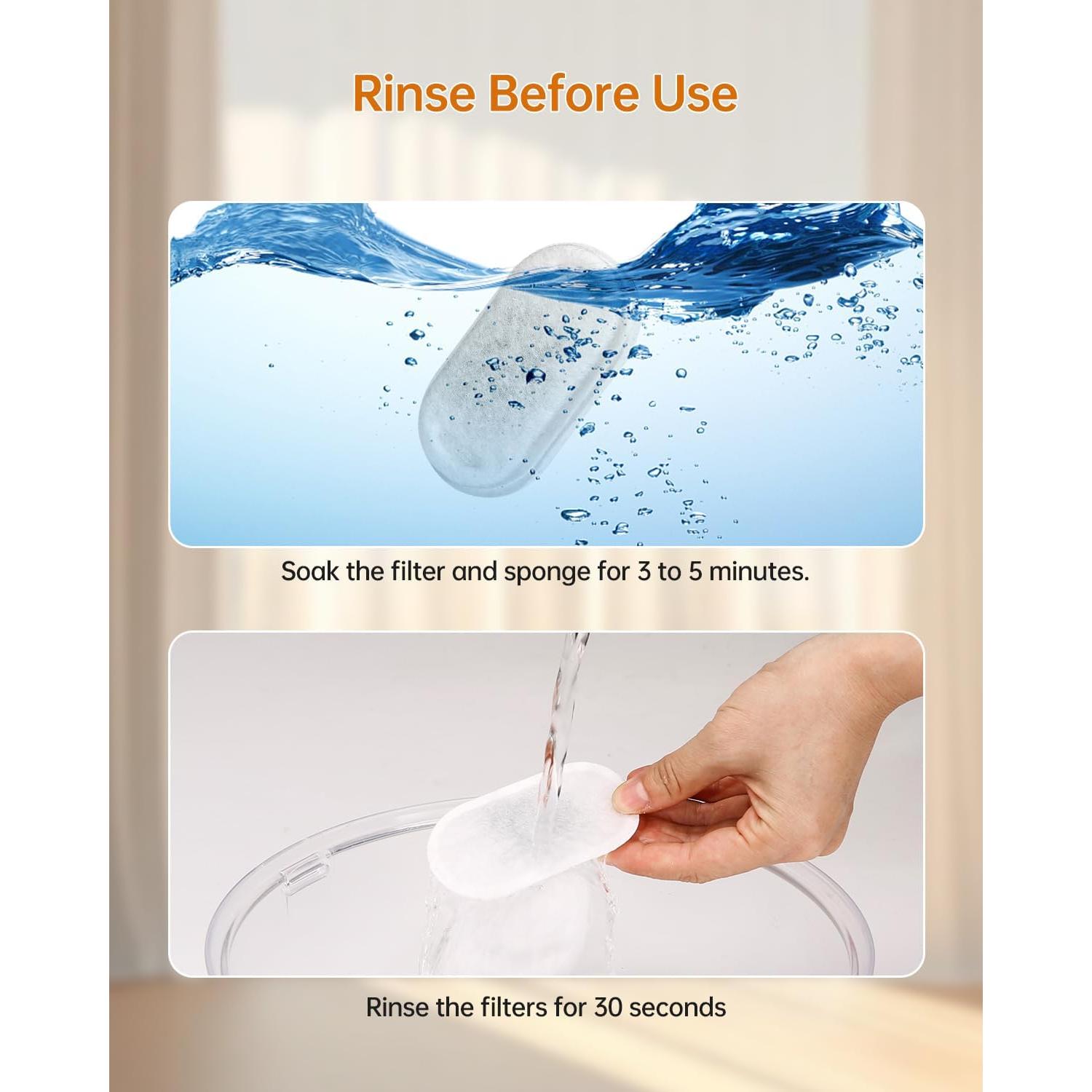 Filtros de Reemplazo para Fuente de Agua para Gatos - 4 Unidades