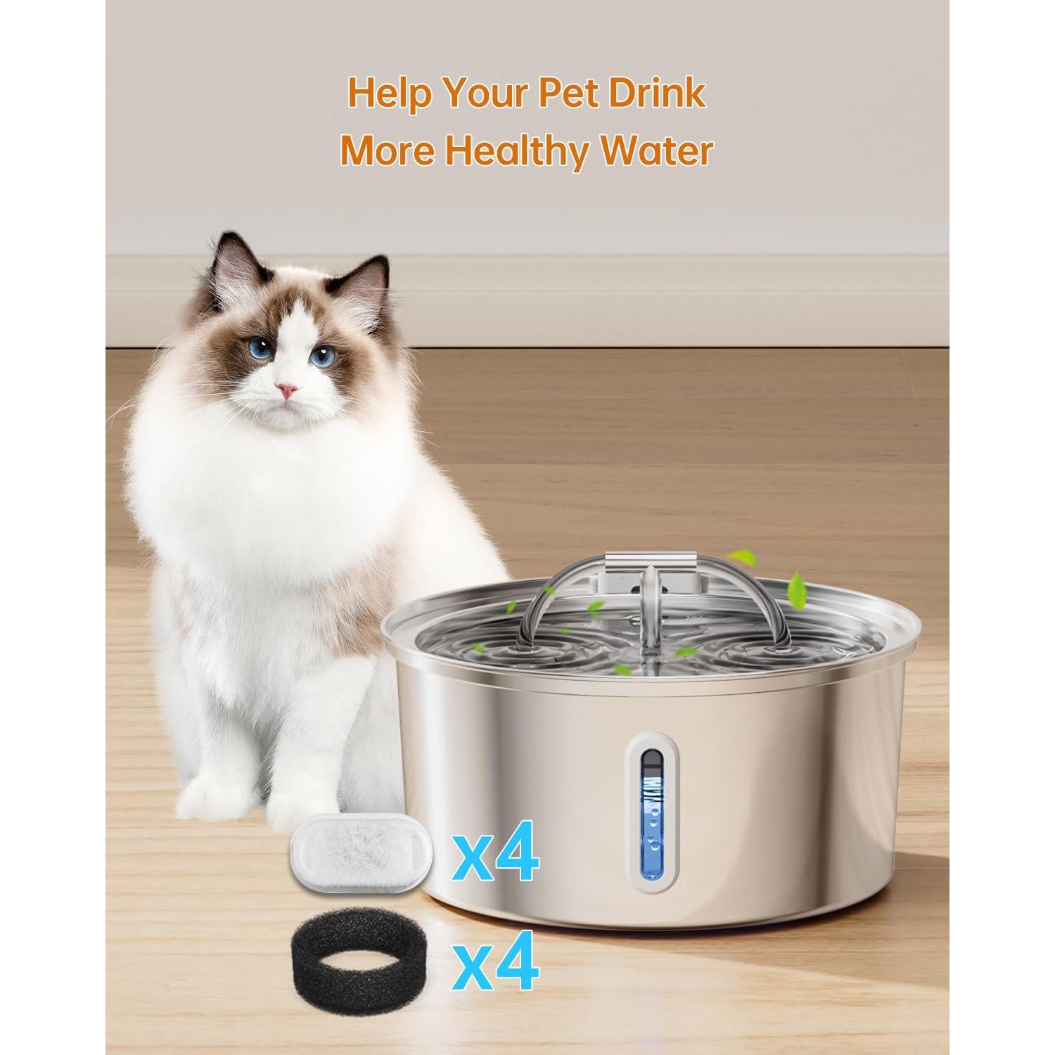 Filtros de Reemplazo para Fuente de Agua para Gatos - 4 Unidades