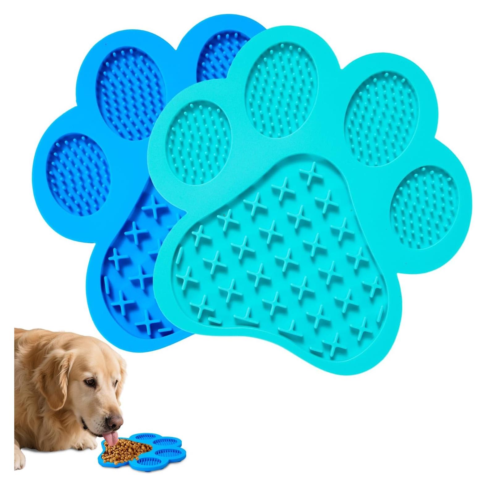 Alfombrilla de Lamido Antideslizante Pyrrion para Perros Azul