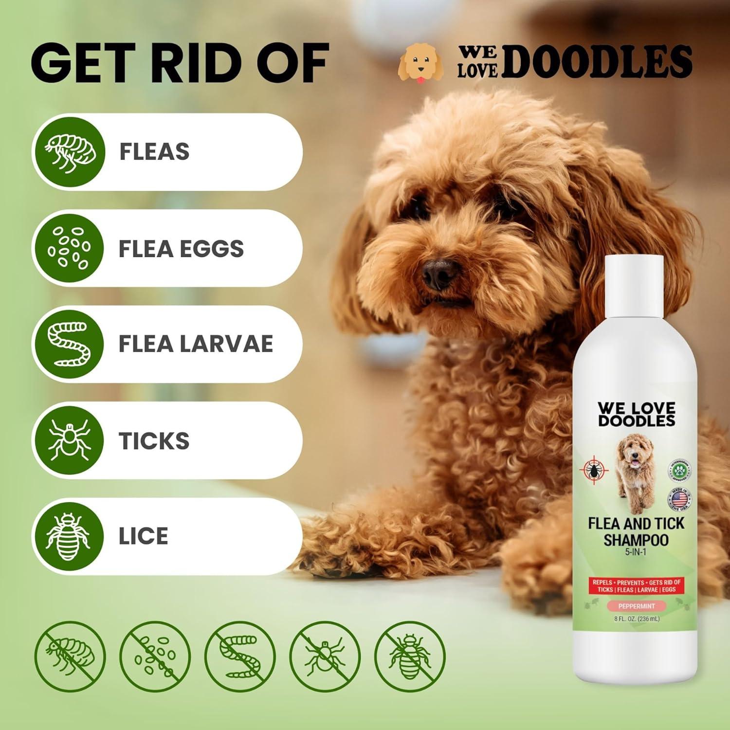Champú Antipulgas para Perros Amamos los Doodles 236.6 ml