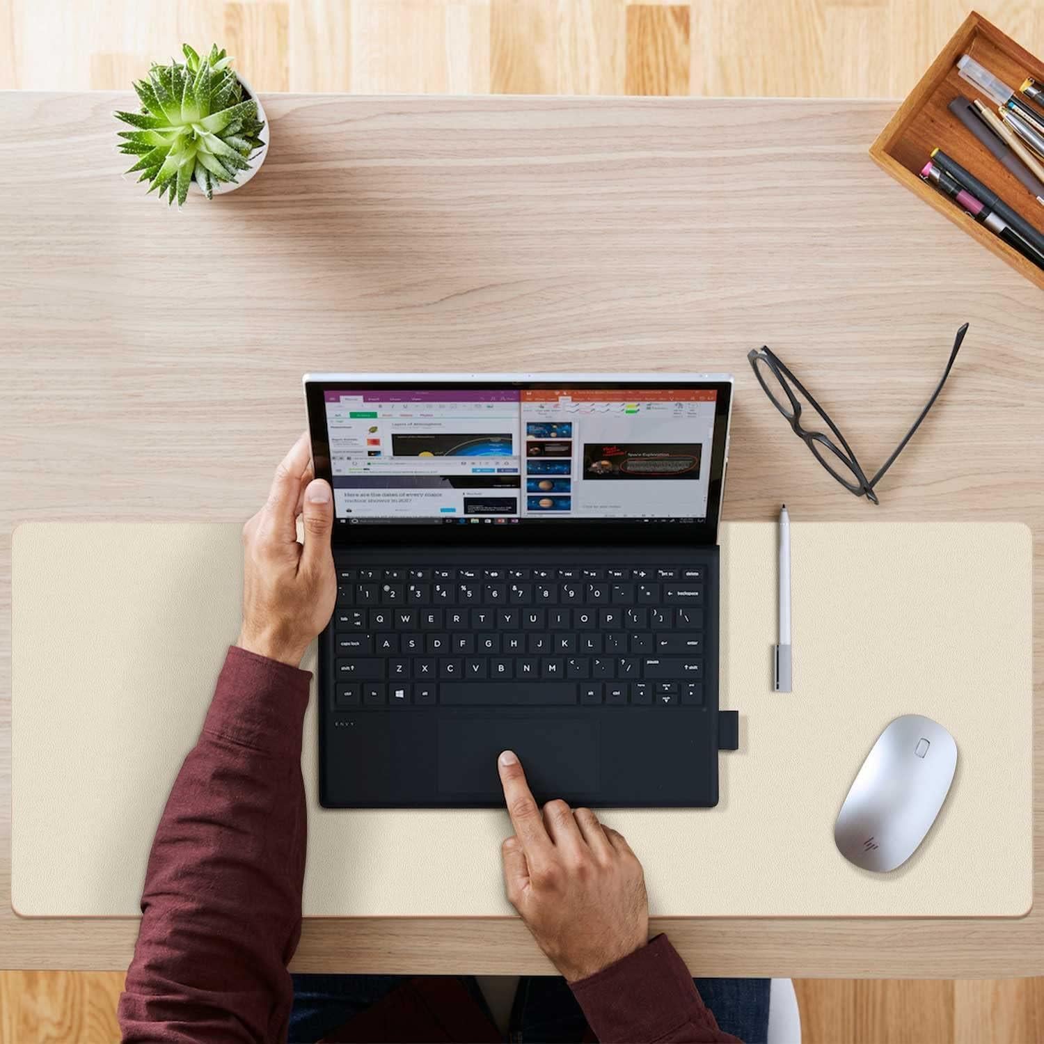 Almohadilla de Escritorio Doble Cara Aothia 60x35 cm Beige