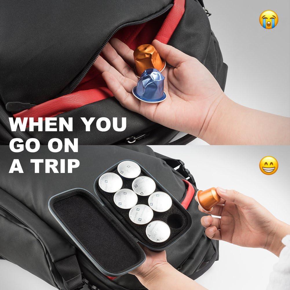 Funda Protectora para Cápsulas Nespresso PU Marrón 8 Unidades