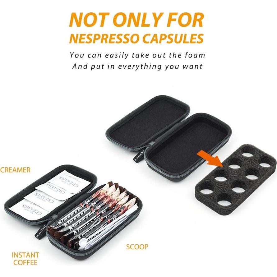 Funda Protectora para Cápsulas Nespresso PU Marrón 8 Unidades