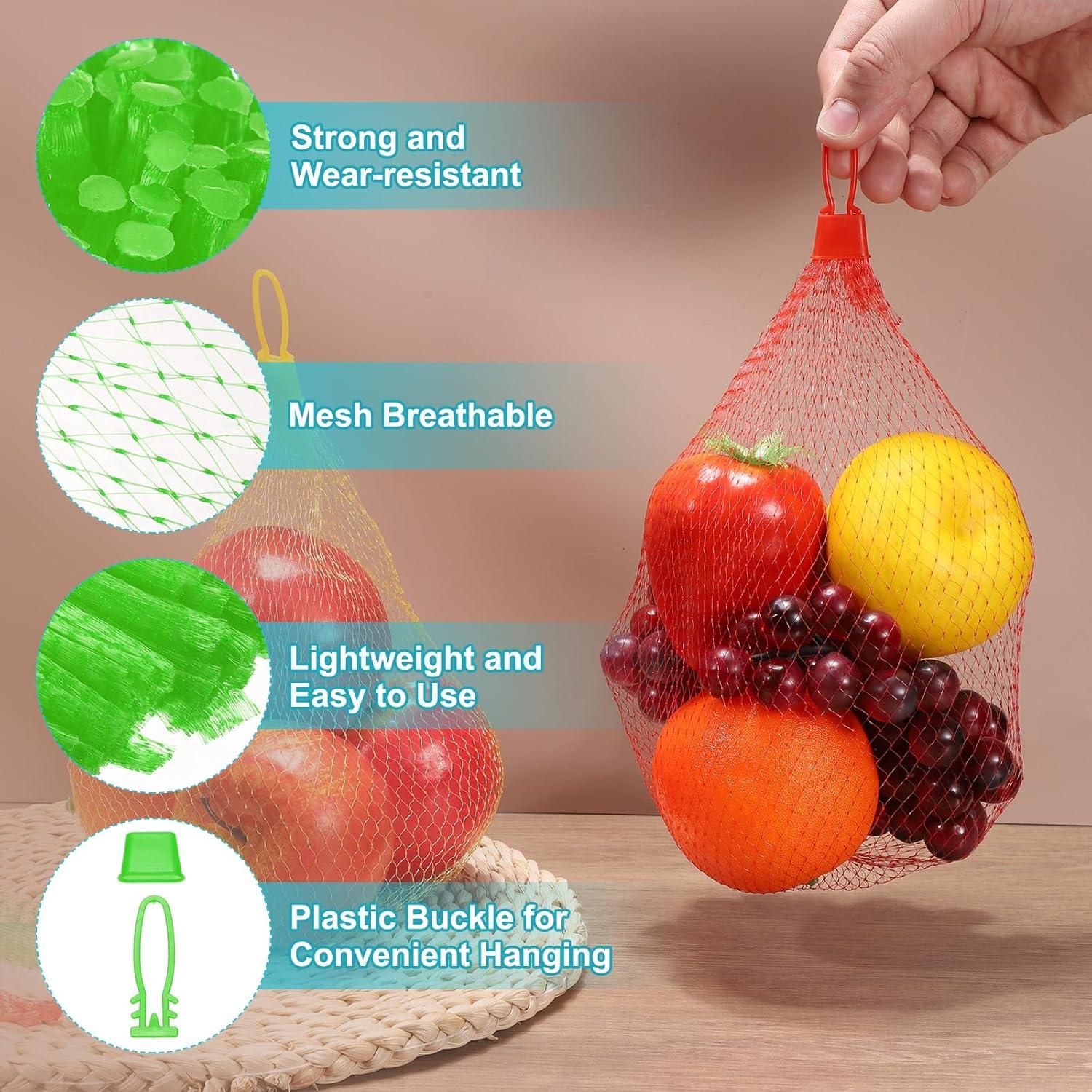 Bolsas de Malla Reutilizables uxcell 30cm Verde 100 Pcs