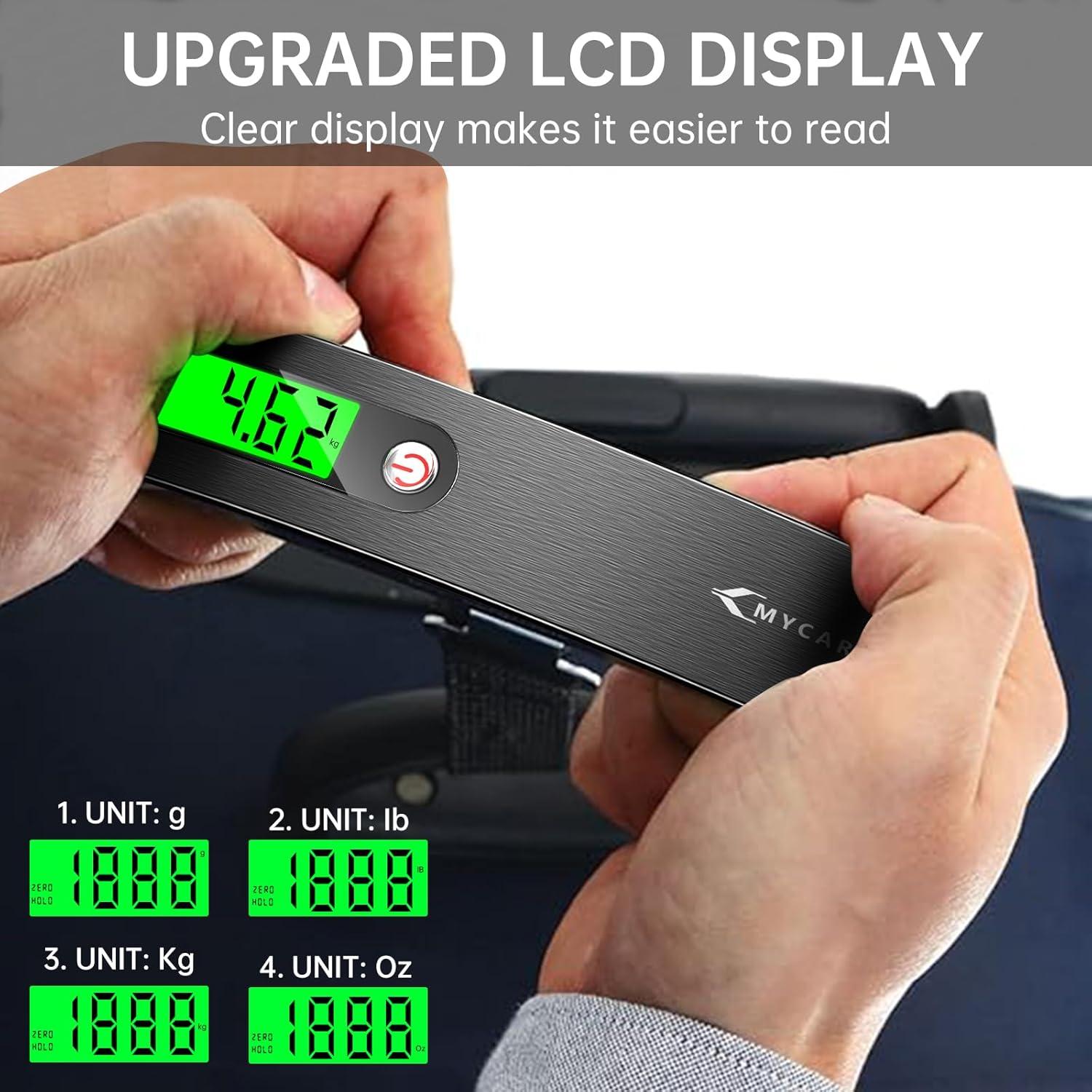 Báscula de Equipaje Digital MYCARBON 50 kg Pantalla Retroiluminada